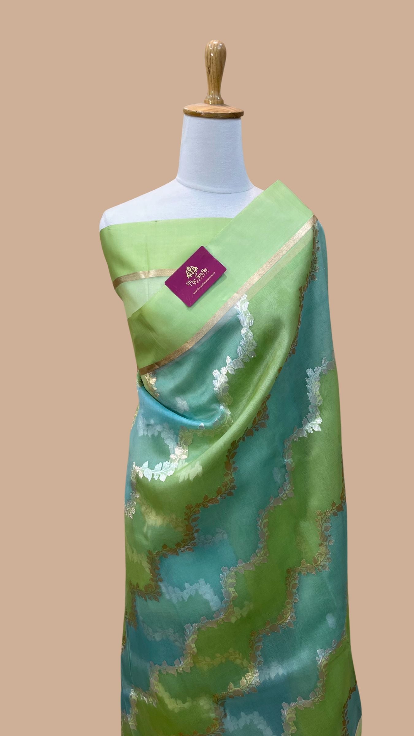 Pure Kora Silk Handloom Banarasi Saree - Rangkart