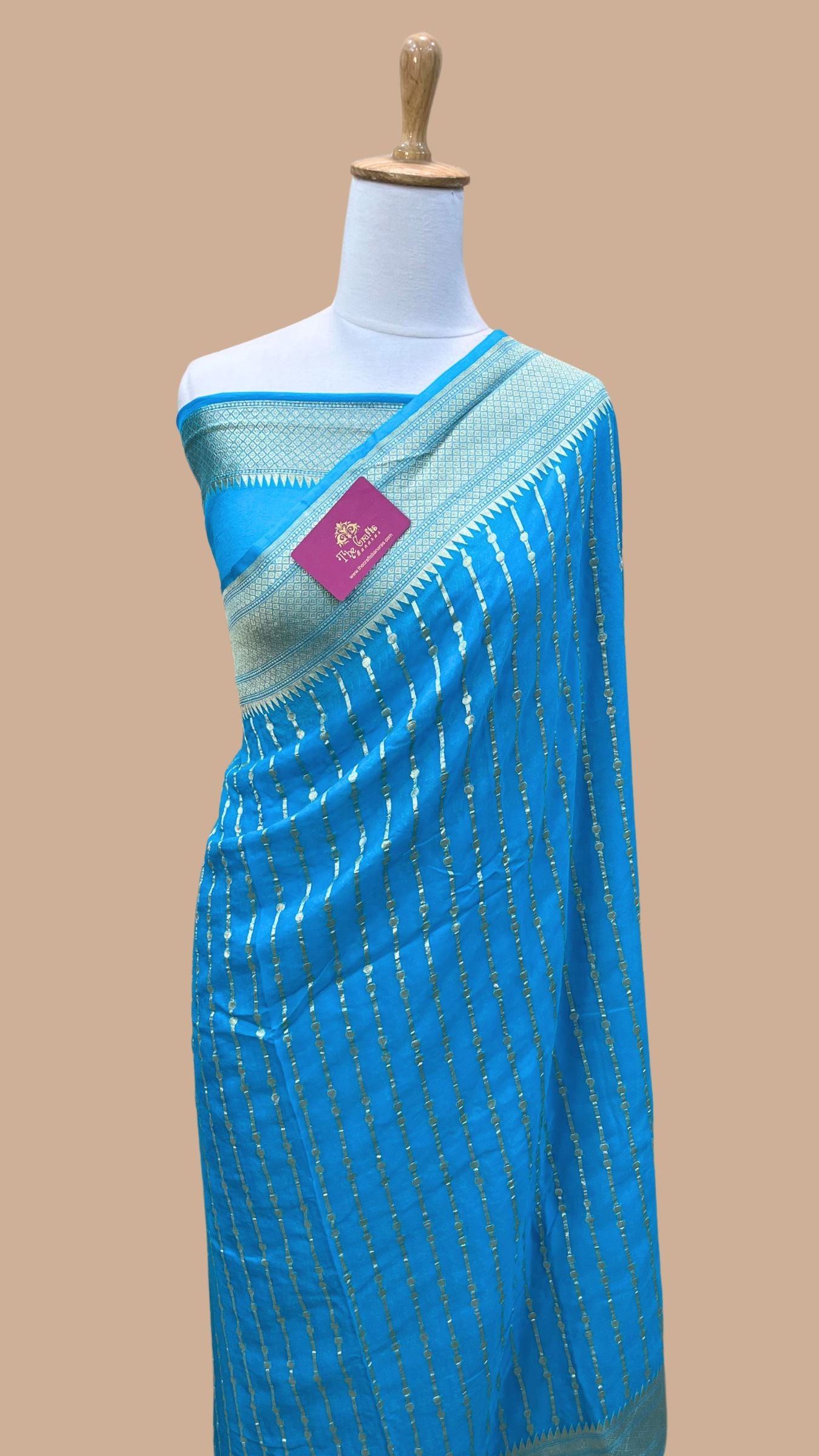 Khaddi Georgette Banarasi Saree - Water Zari