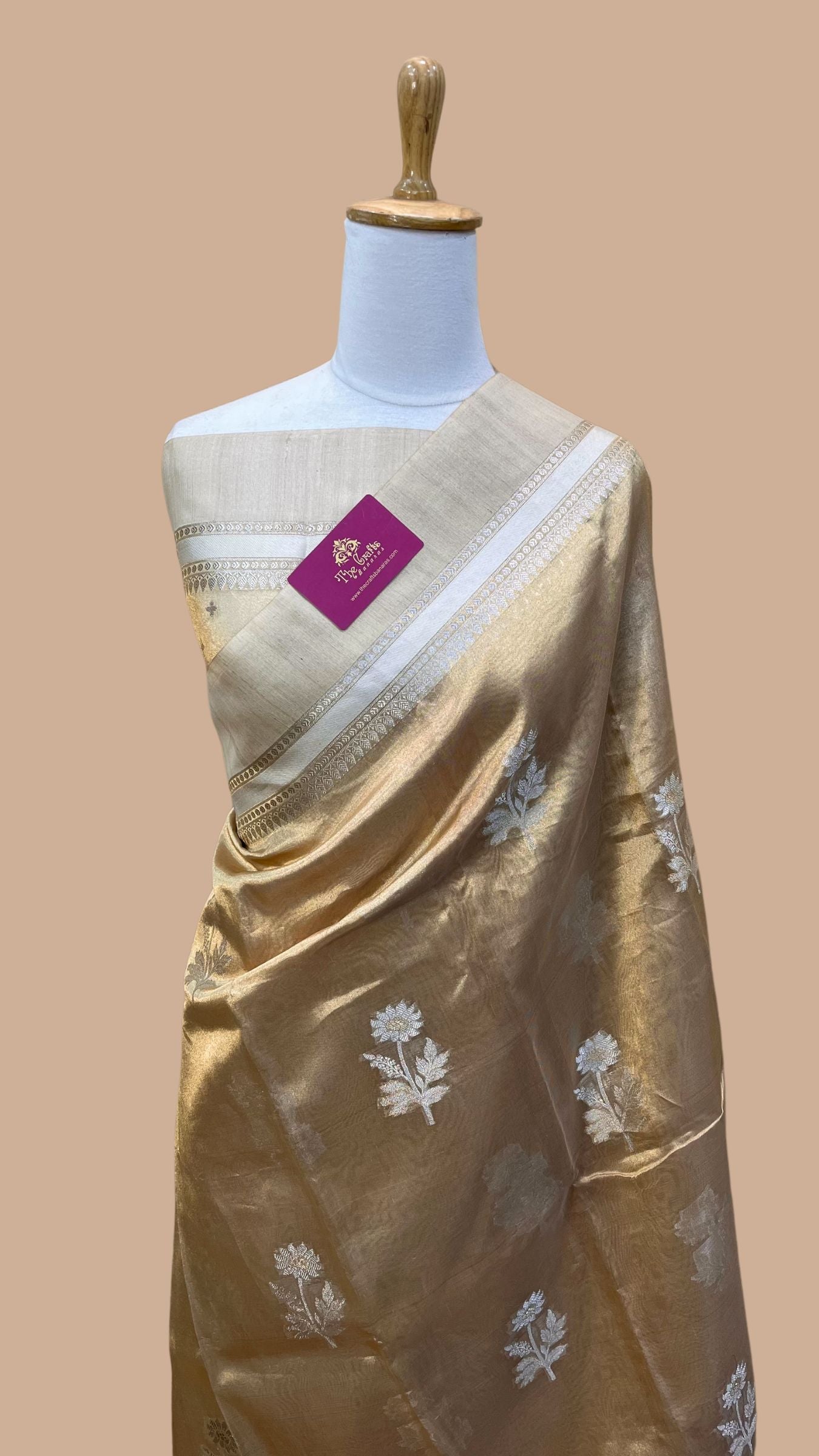 Pure Kora Tissue Silk Handloom Banarasi Saree