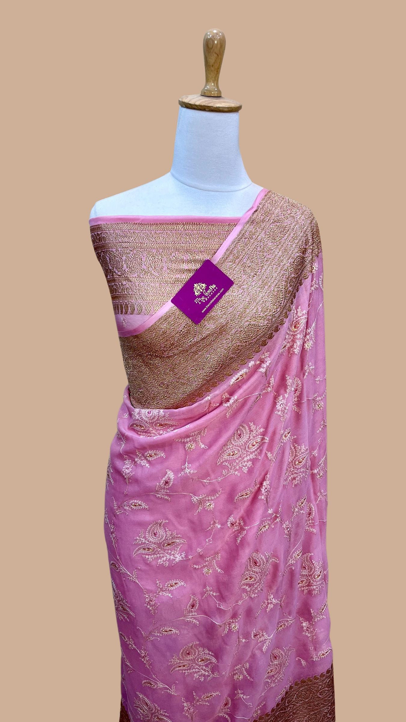 Pure Raw Mango Silk Banarasi Saree