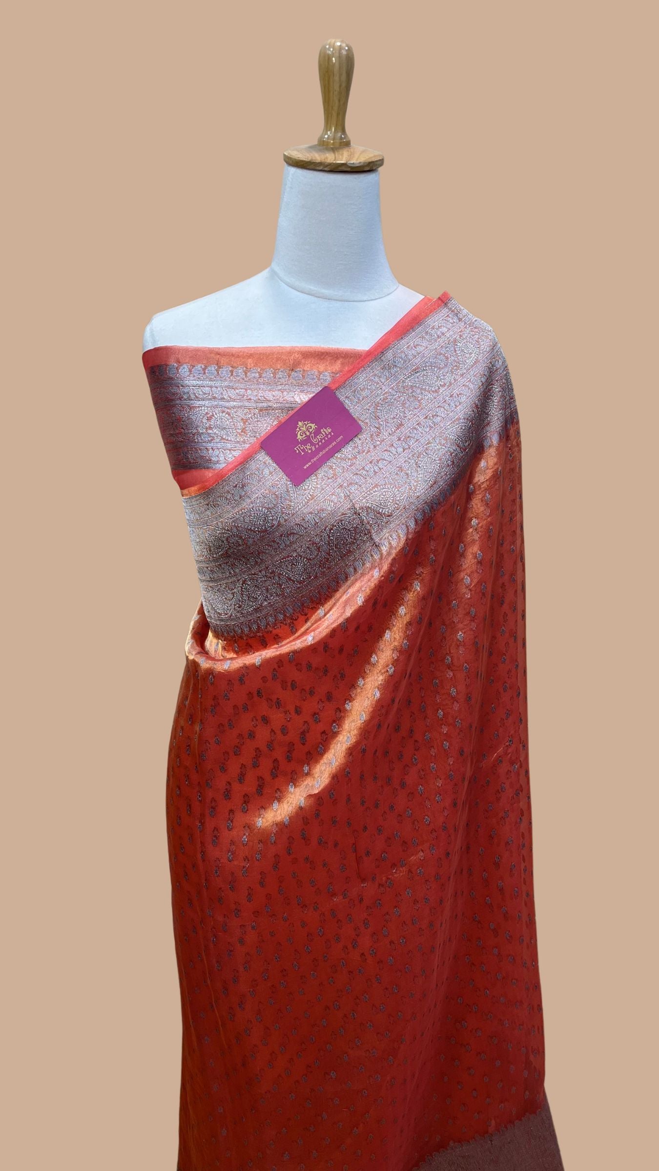 Pure Kora Tissue Silk Handloom Banarasi Saree