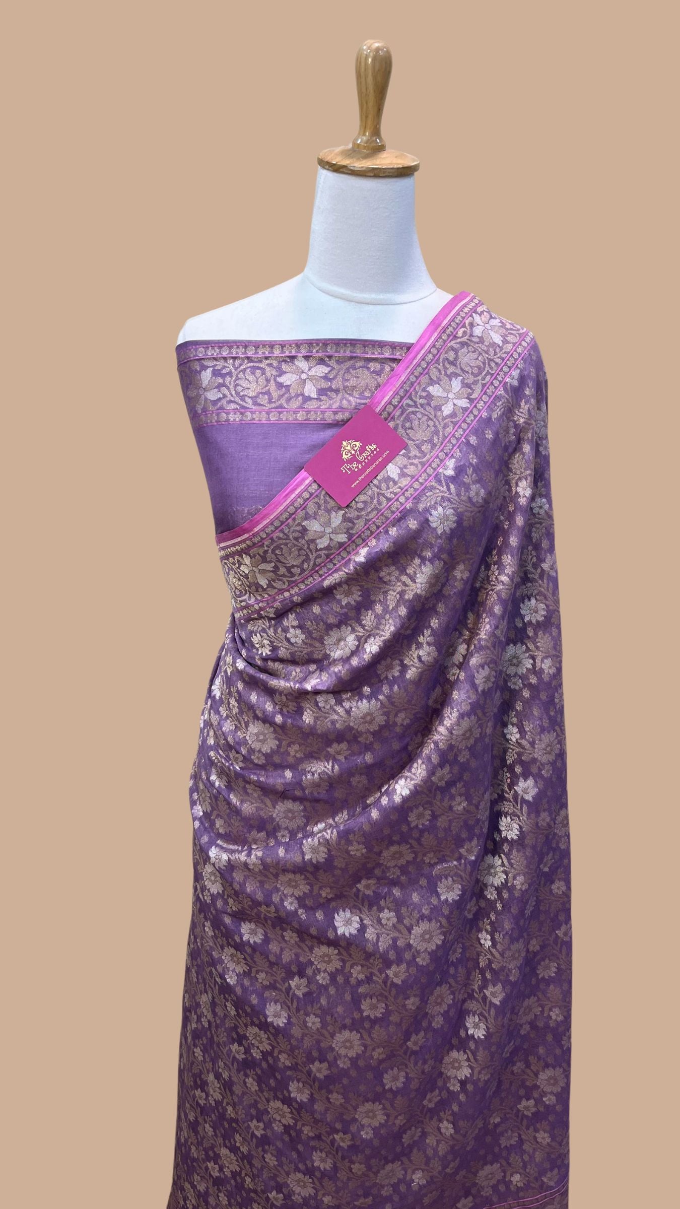 Pure Ektara Cotton Jamdani Banarasi Saree - Alfi
