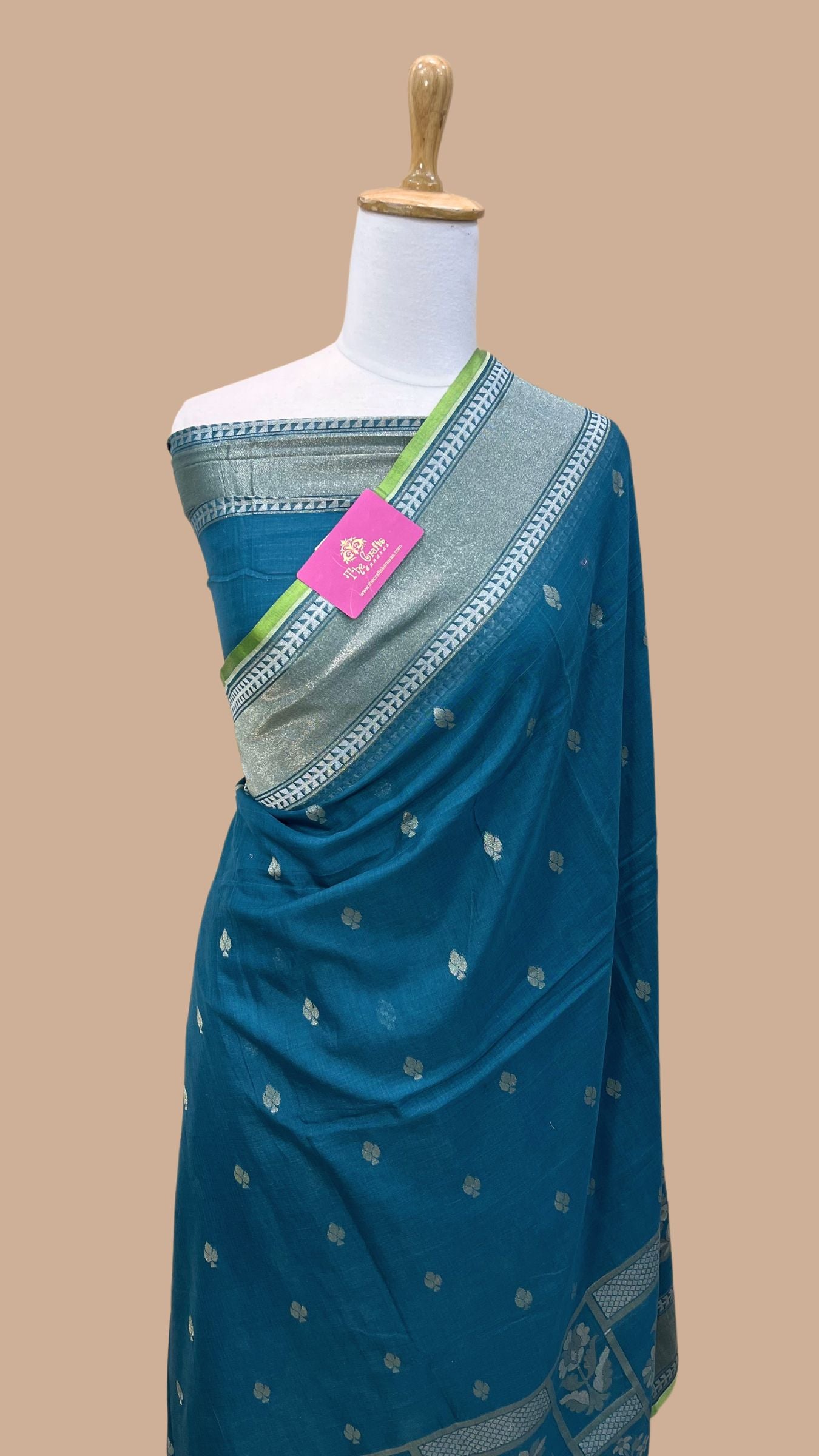 Pure Ektara Cotton Jamdani Banarasi Saree - Alfi