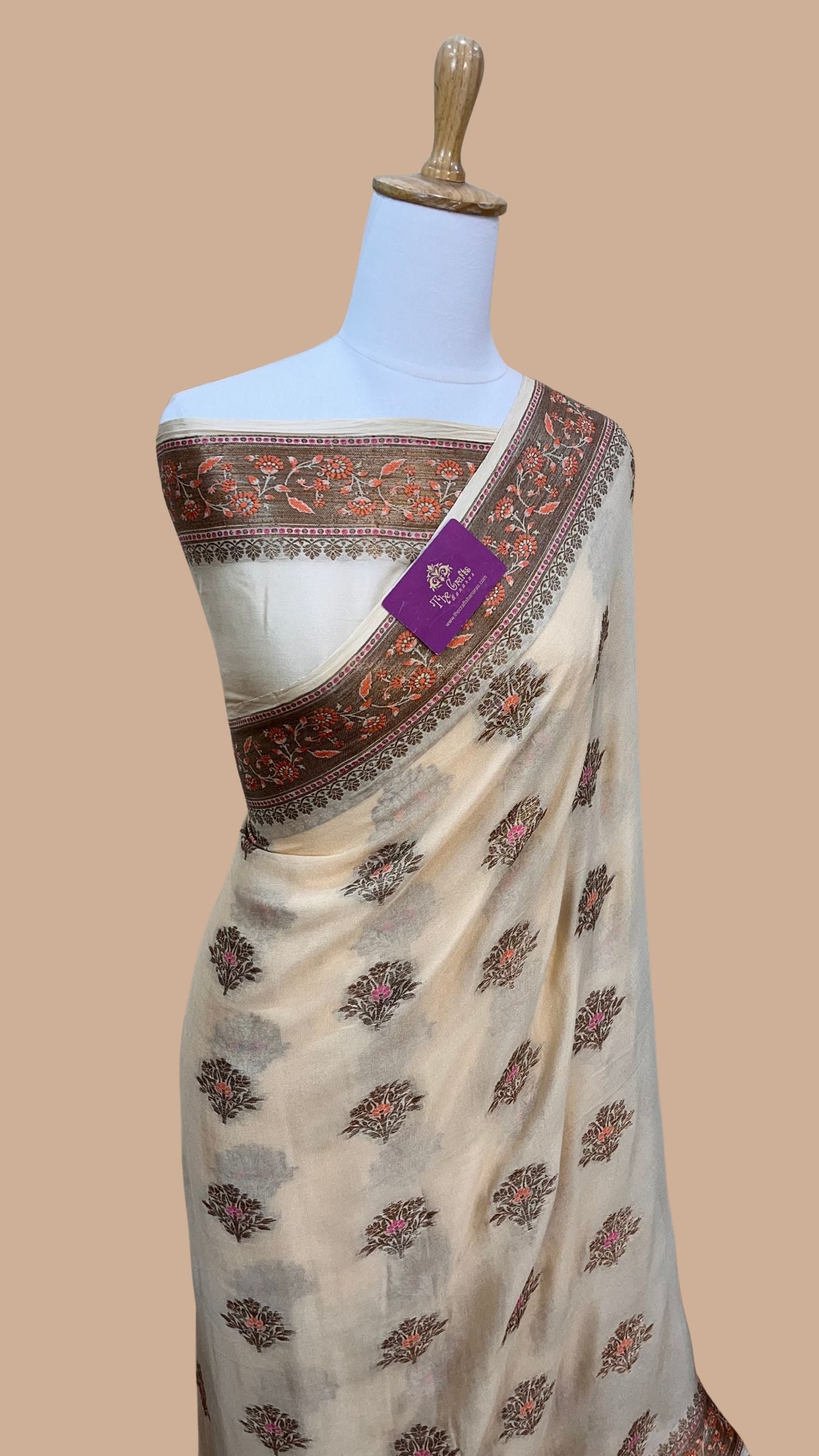 Pure Khaddi Chiffon Banarasi Saree