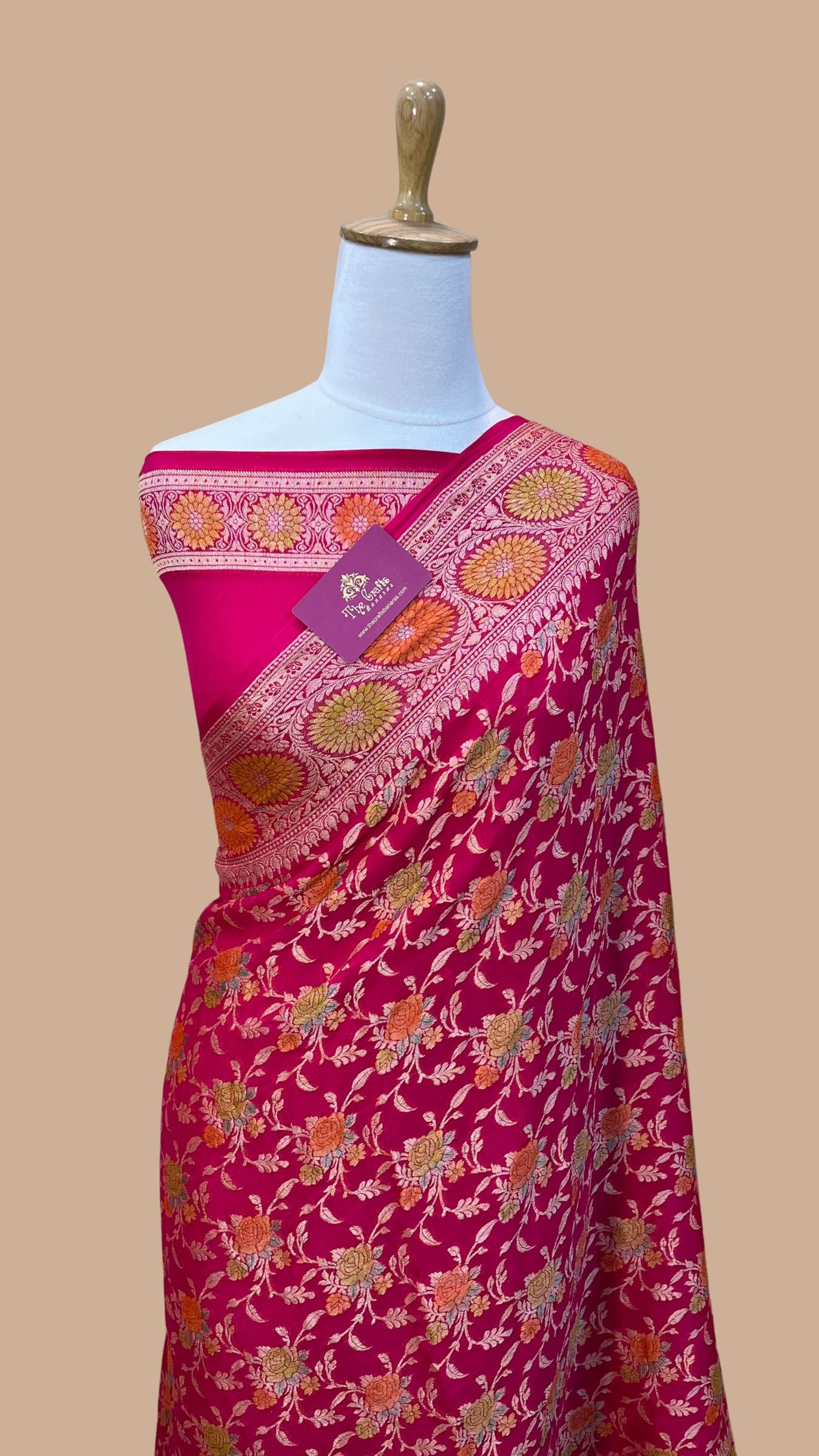 Pure Khaddi Chiffon Banarasi Saree