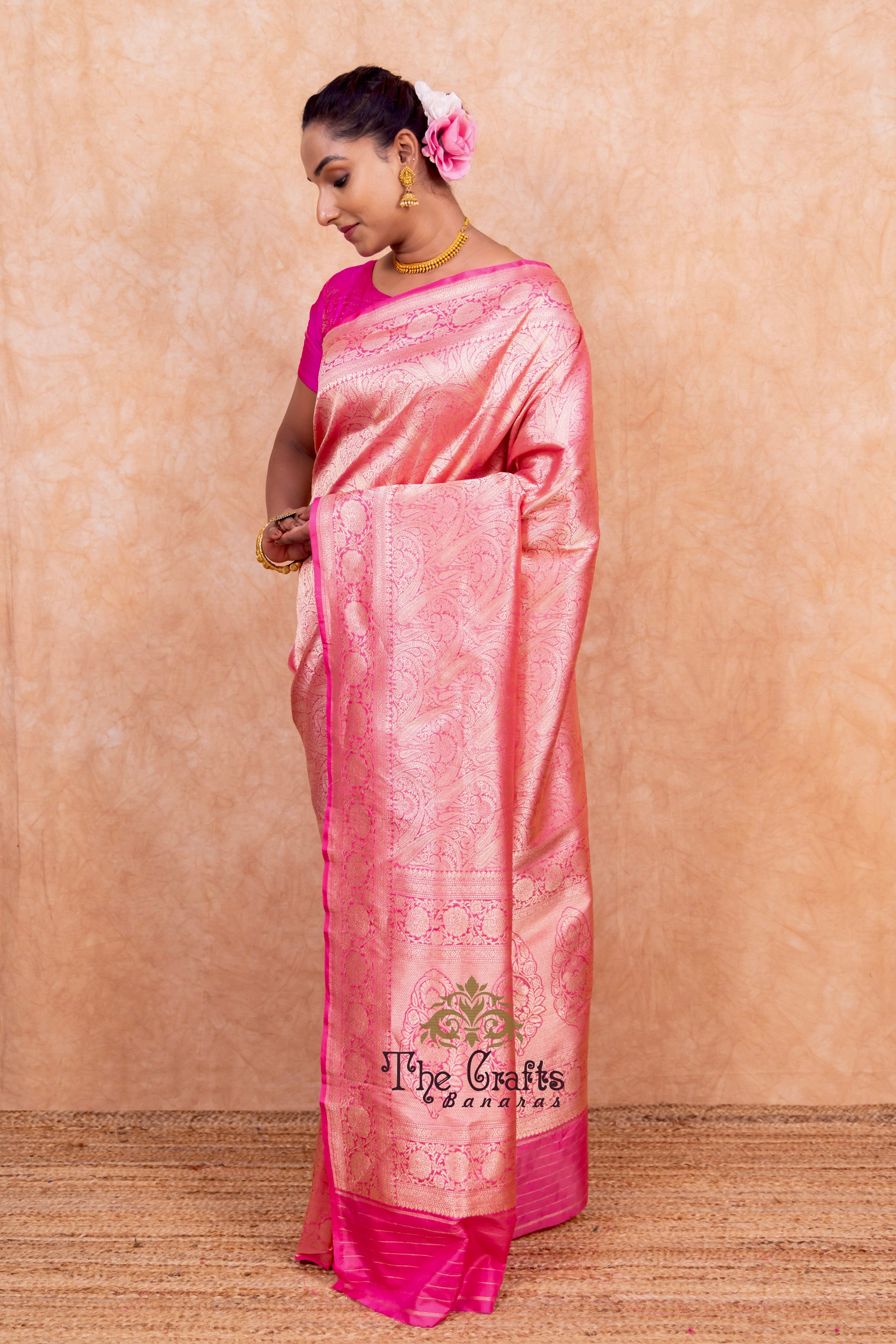 Pure Katan Silk Handloom Banarasi Saree - Tanchui Brocade