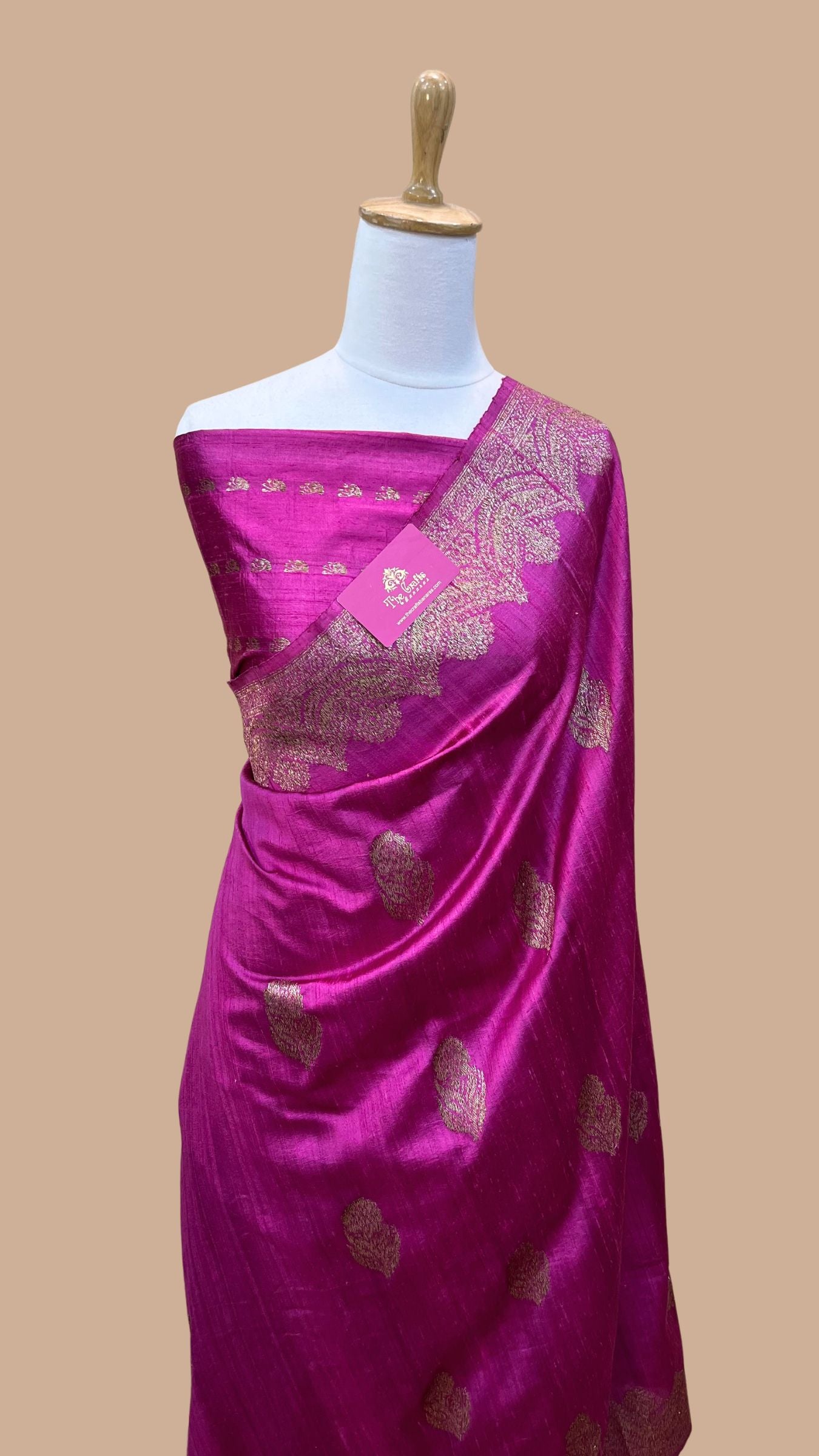 Pure Raw Silk Handloom Banarasi Saree