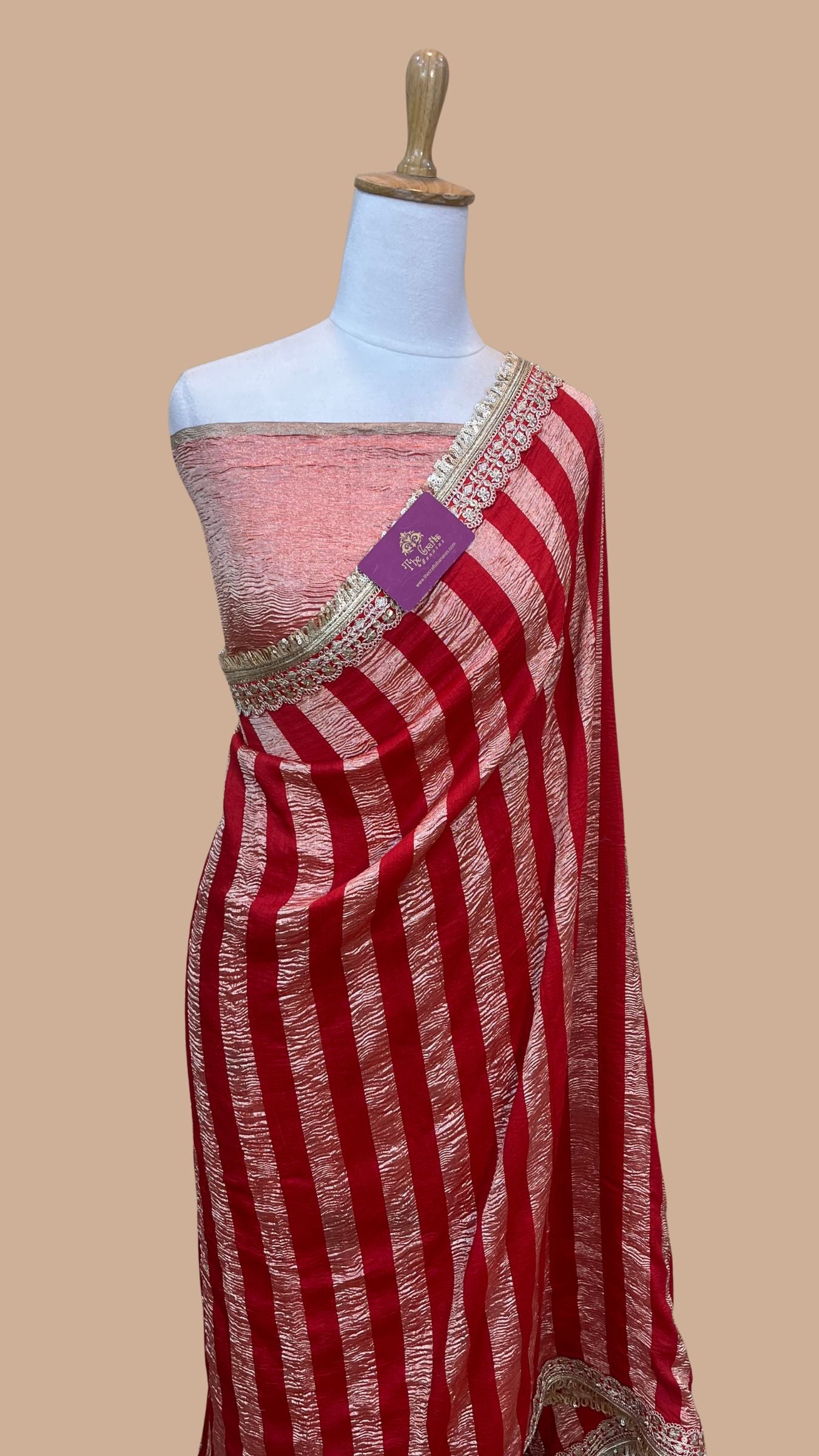 Pure Munga Tissue Silk Handloom Banarasi Saree