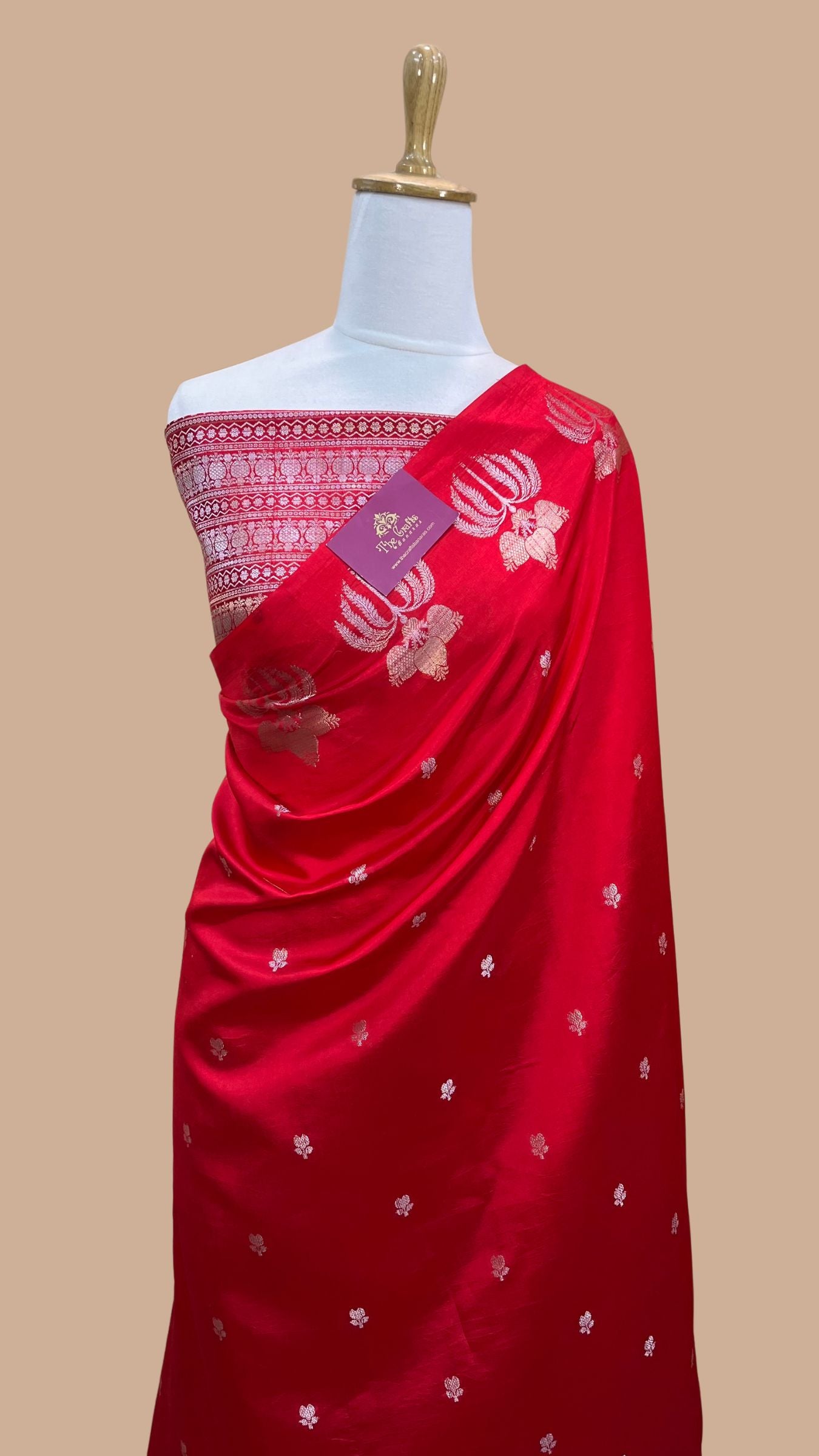 Pure Raw Mango Silk Handloom Banarasi Saree