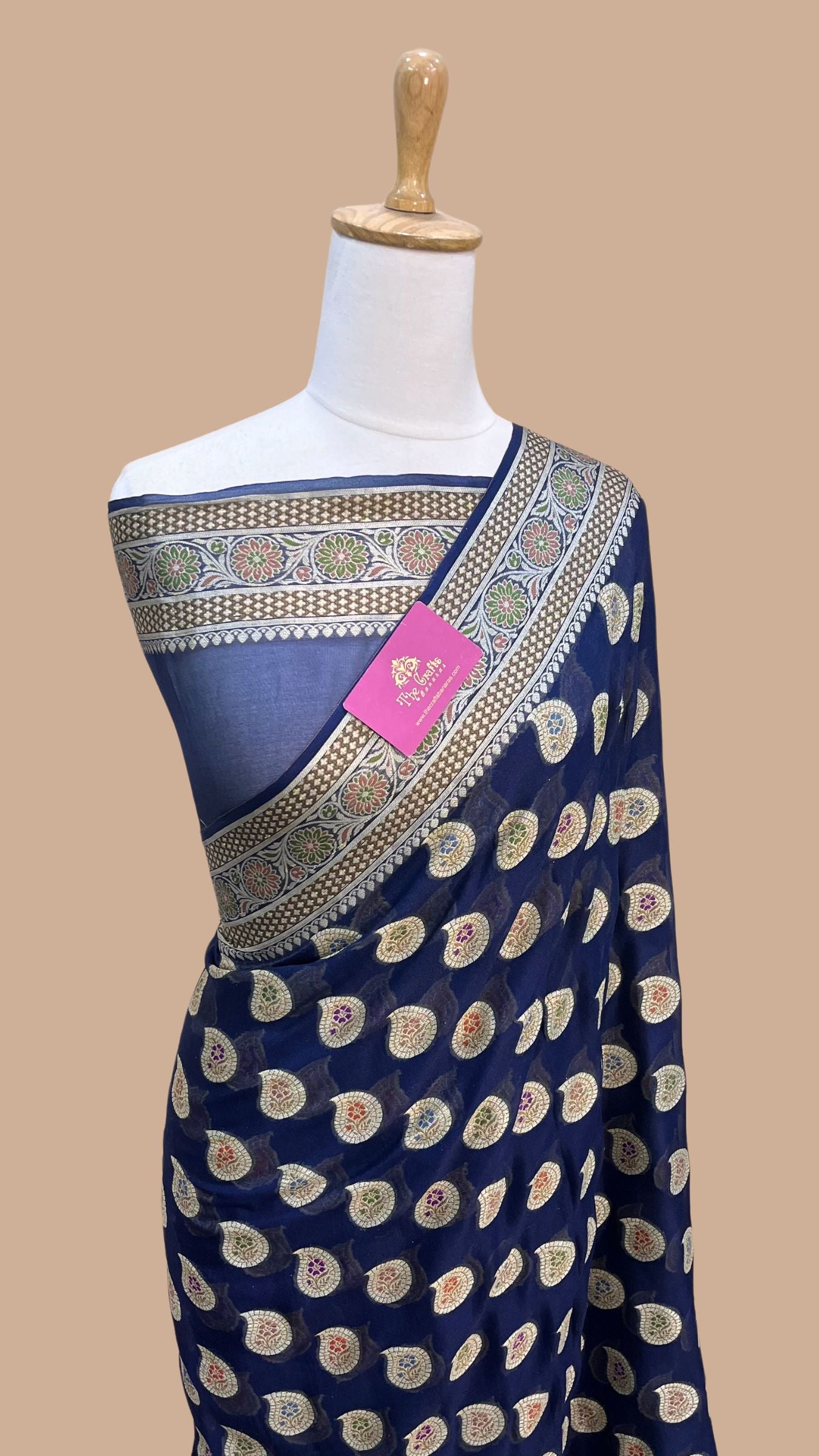 Pure Khaddi Chiffon Banarasi Saree