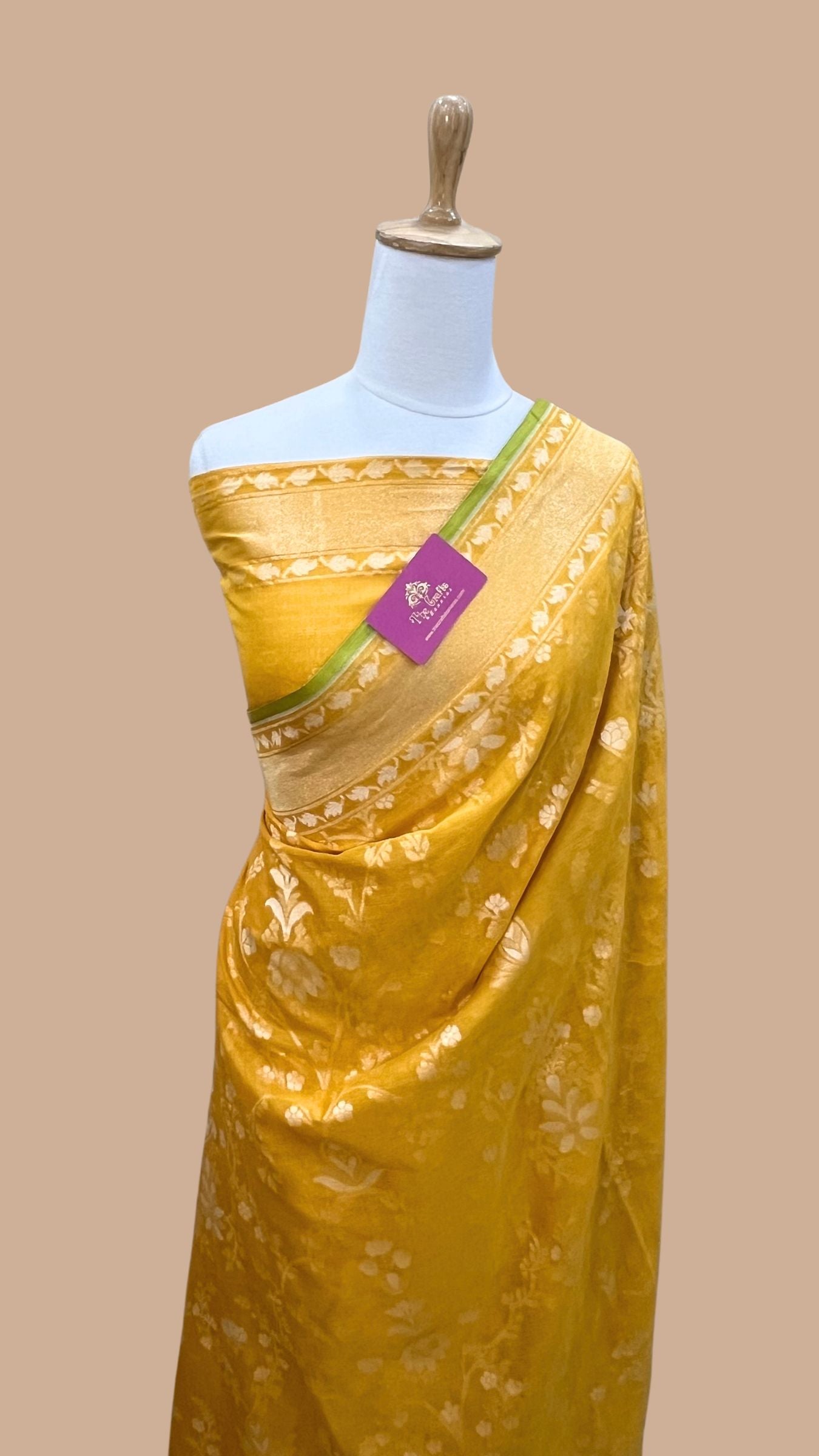 Pure Ektara Cotton Jamdani Banarasi Saree - Alfi