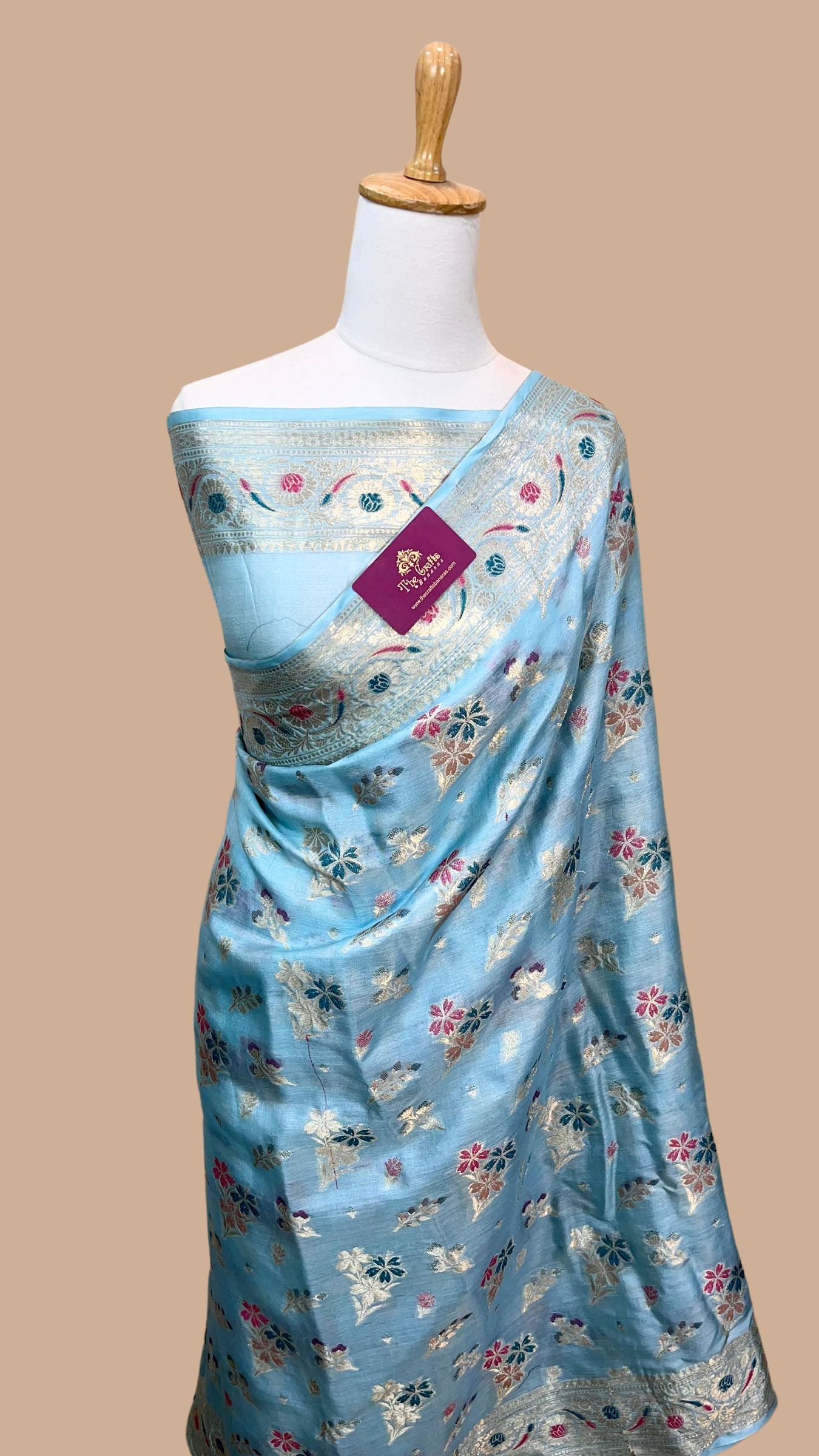 Pure Butter Crepe Banarasi Saree