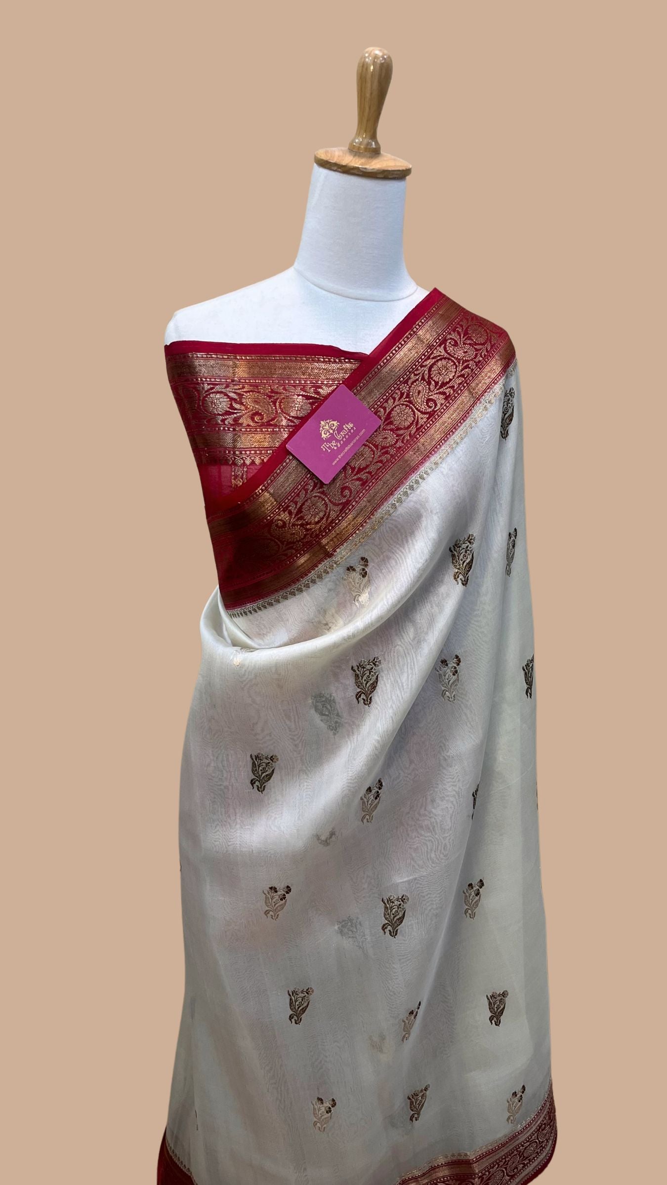 Pure Kora Silk Handloom Banarasi Saree