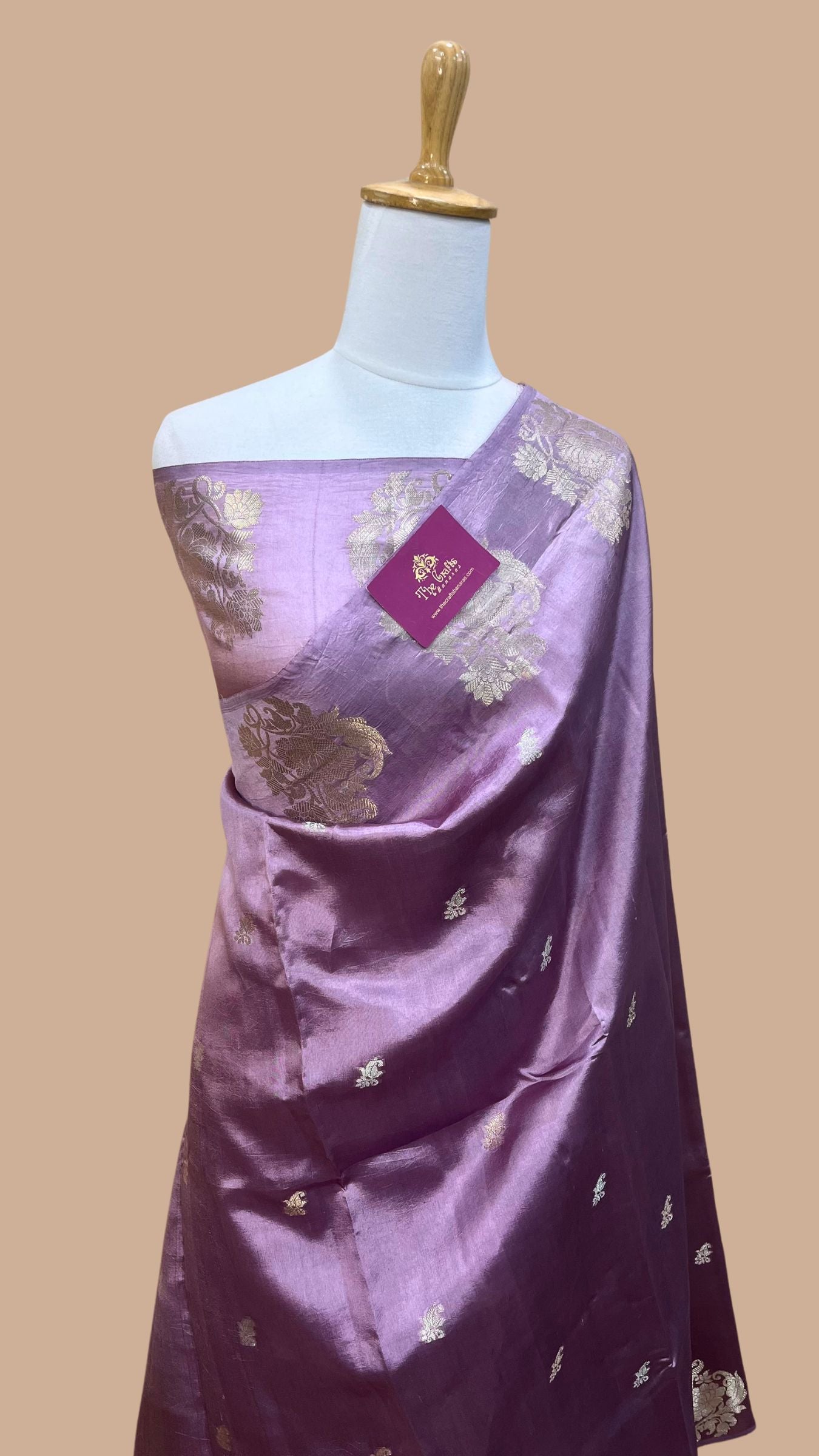 Pure Raw Mango Silk Handloom Banarasi Saree