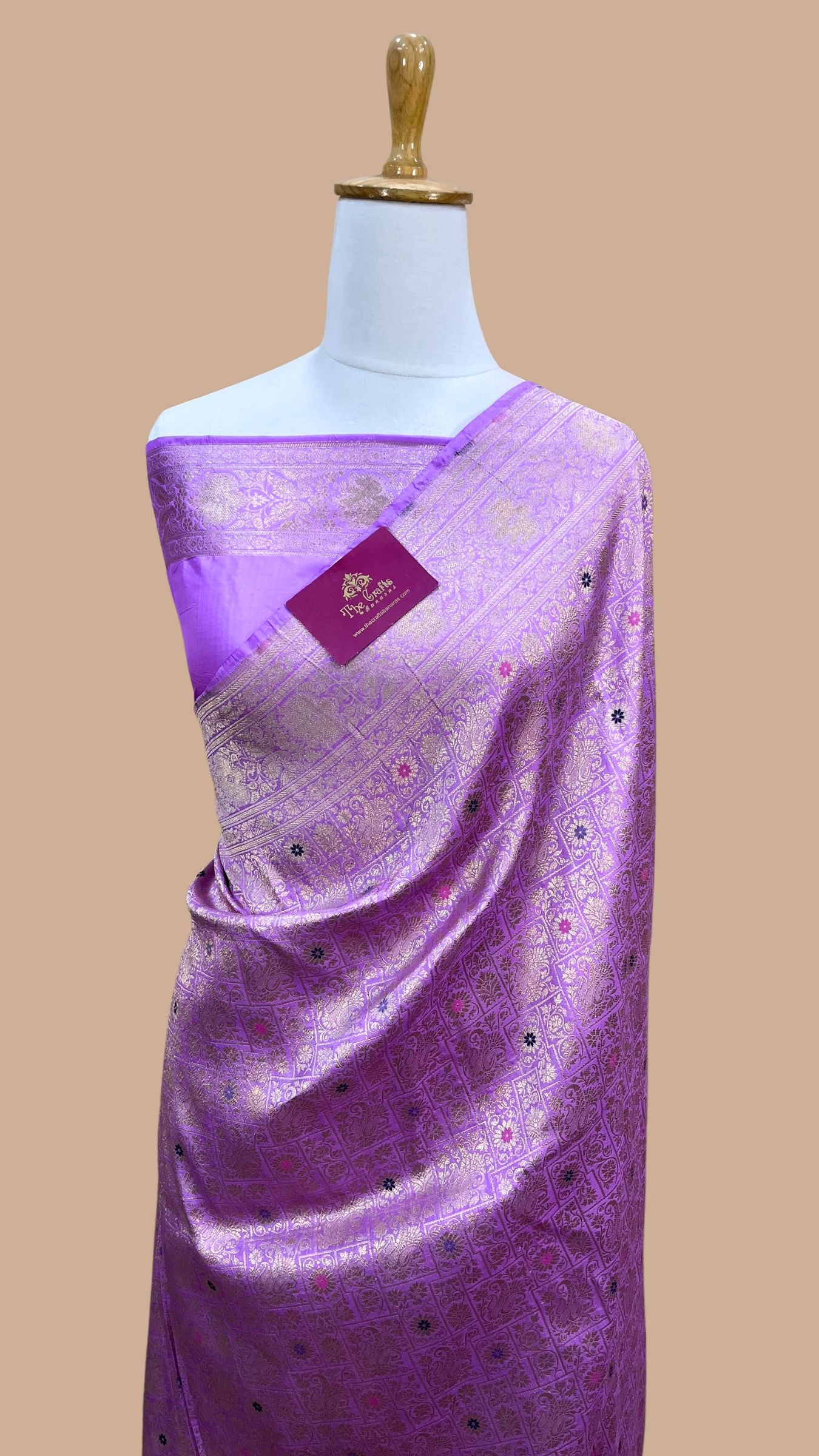 Pure Katan Silk Handloom Banarasi Saree - Tanchui Brocade Meena