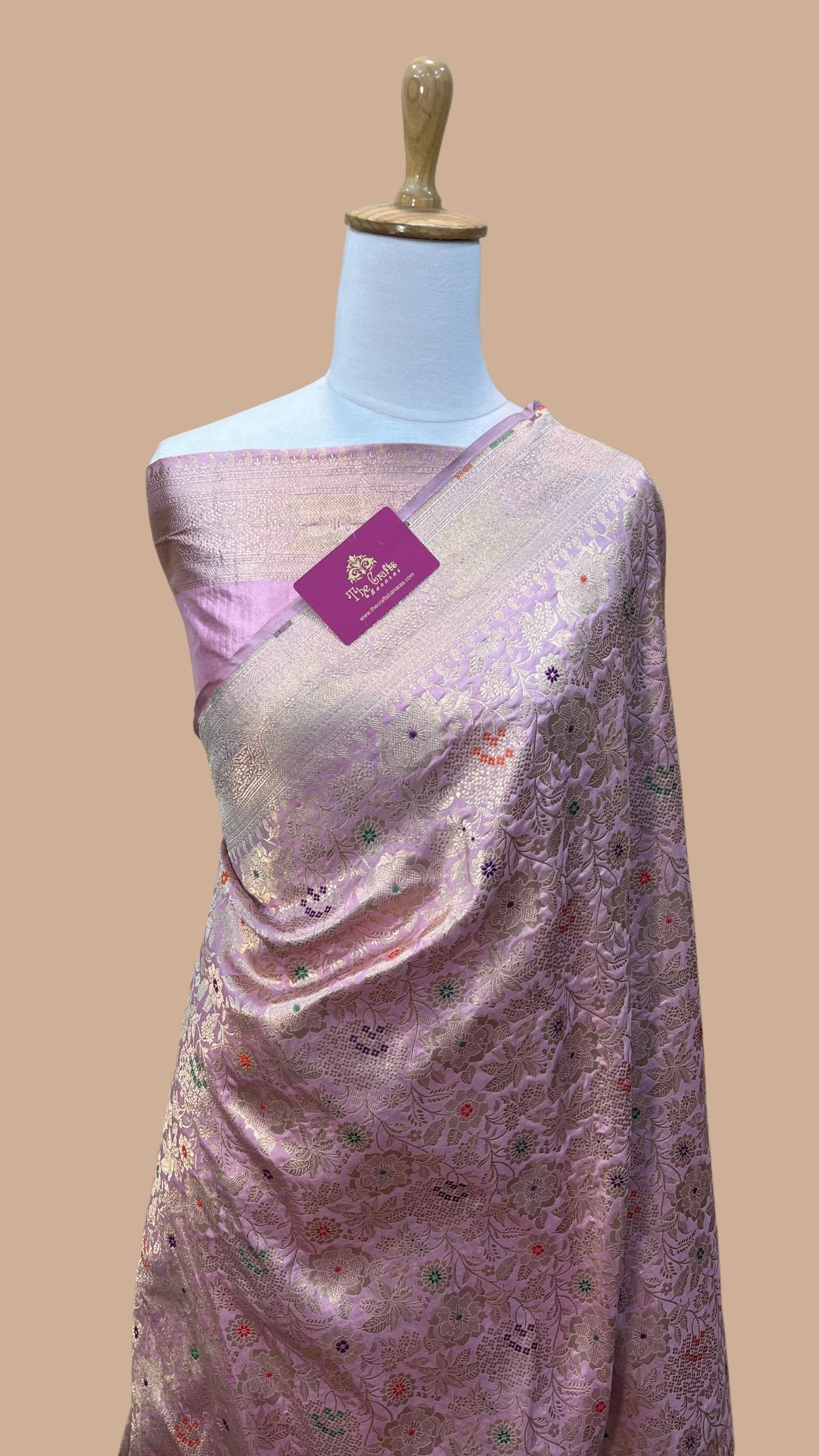 Pure Katan Silk Handloom Banarasi Saree - Tanchui Brocade Meena