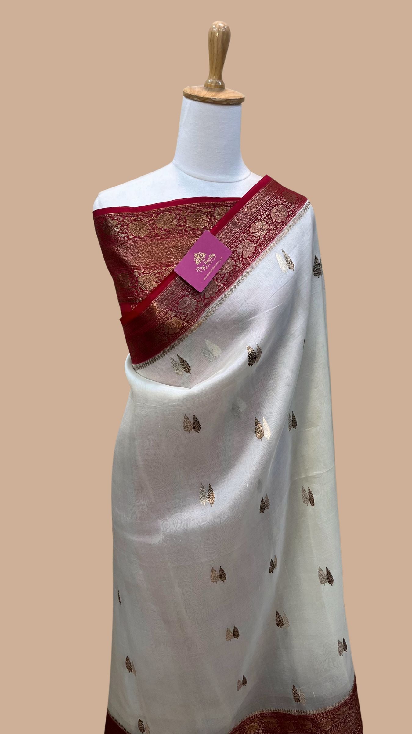 Pure Kora Silk Handloom Banarasi Saree