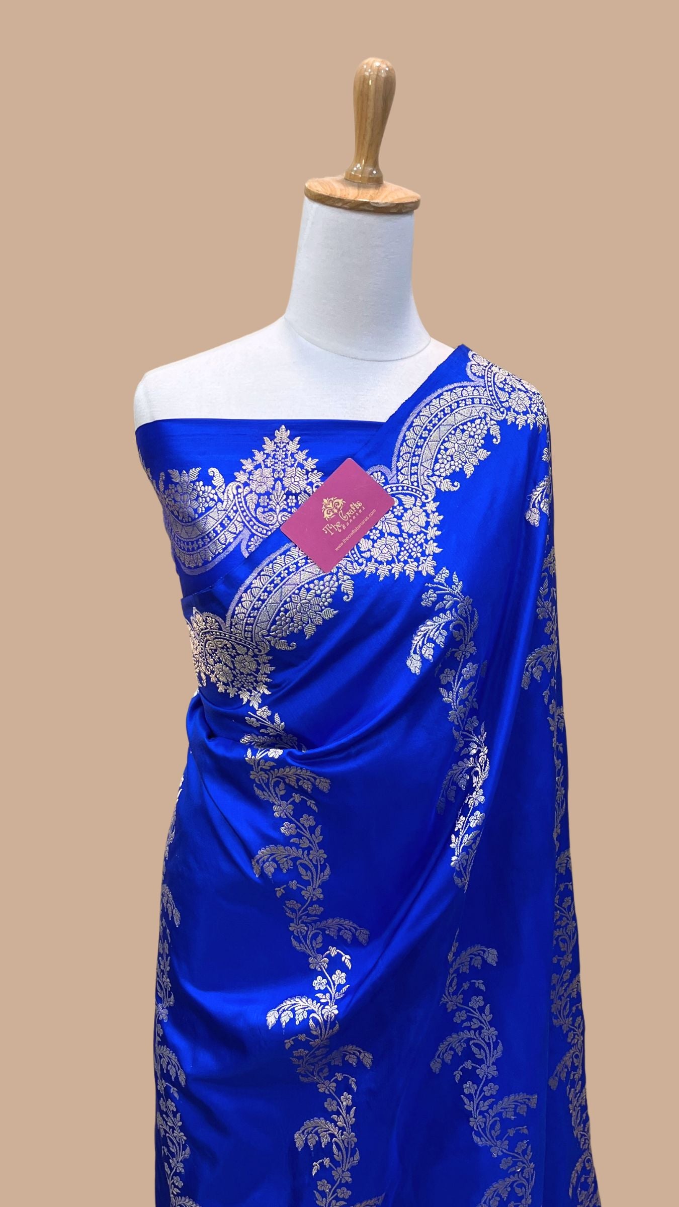 Pure Katan Silk Handloom Banarasi Saree - Sona roopa with kadhua work