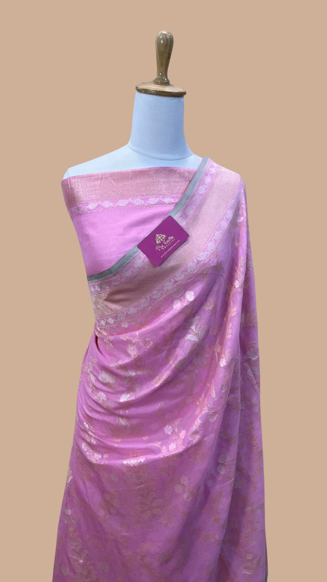 Pure Ektara Cotton Jamdani Banarasi Saree - Alfi