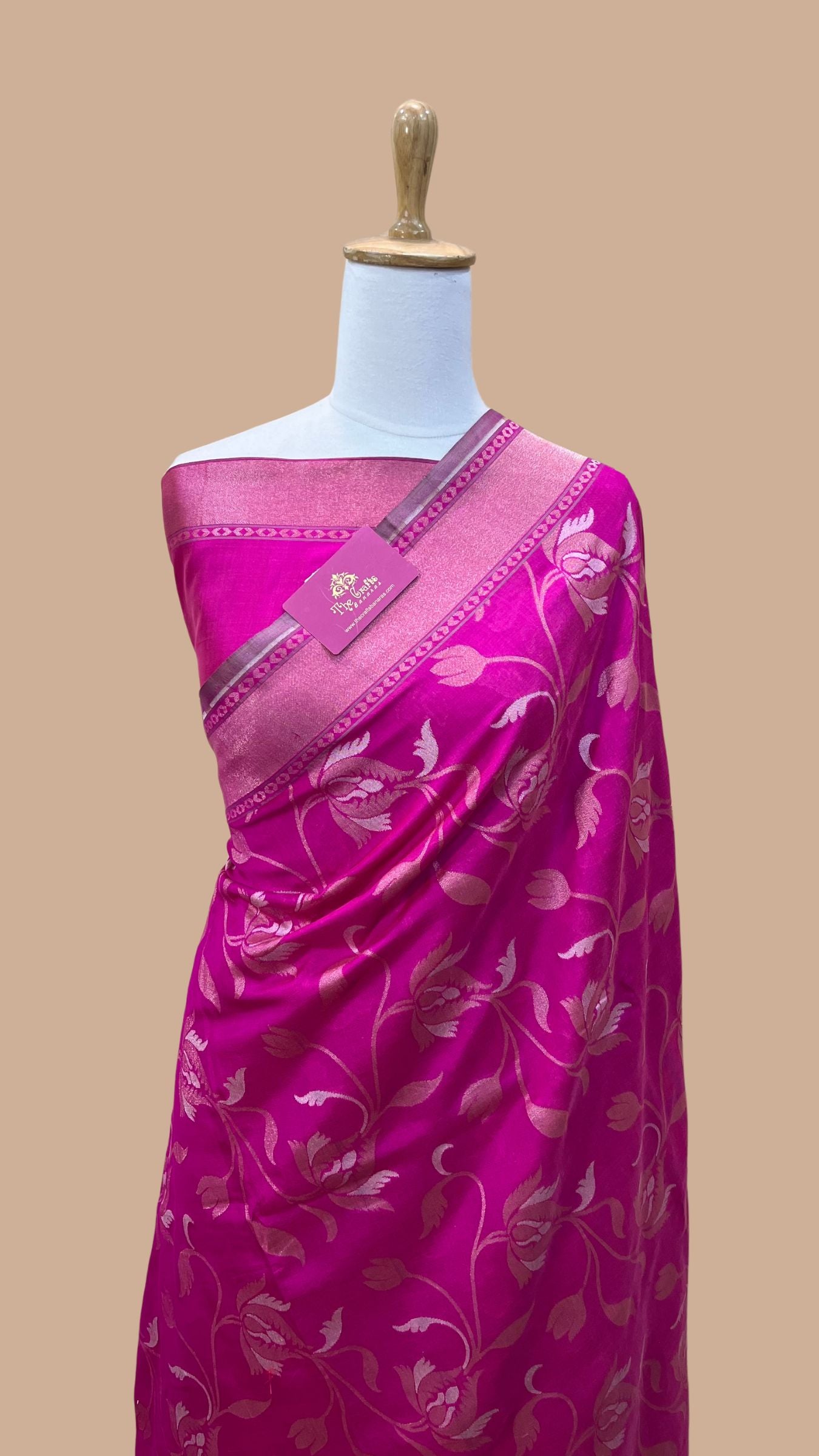 Pure Ektara Cotton Jamdani Banarasi Saree - Alfi