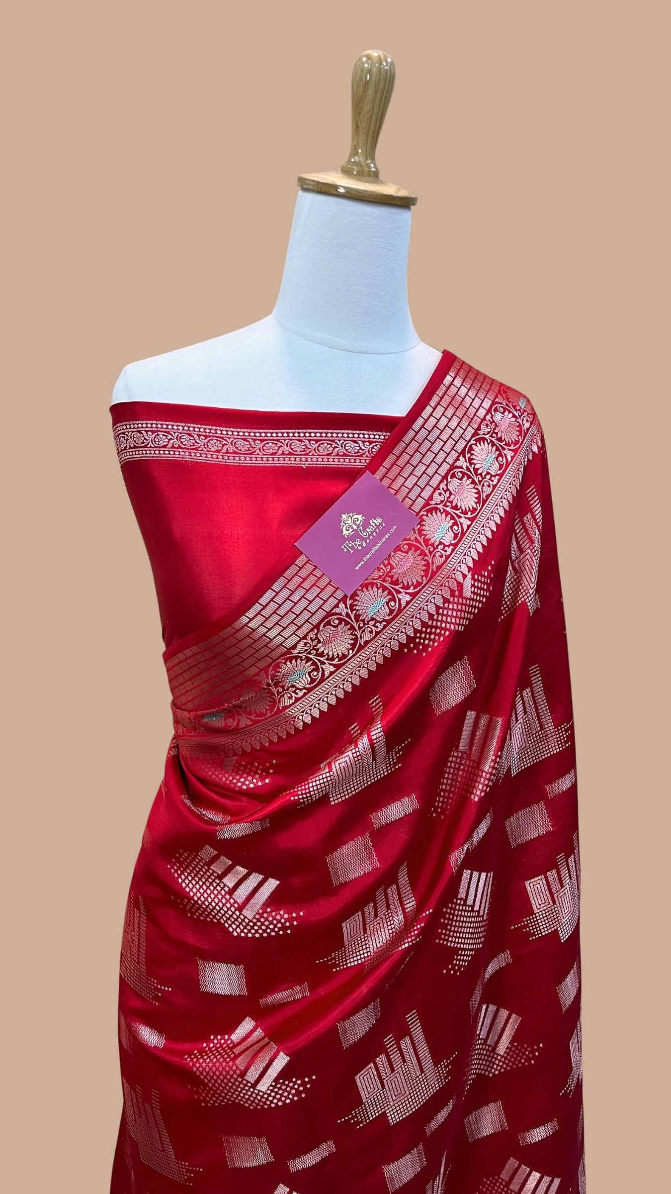 Pure Raw Mango Silk Handloom Banarasi Saree