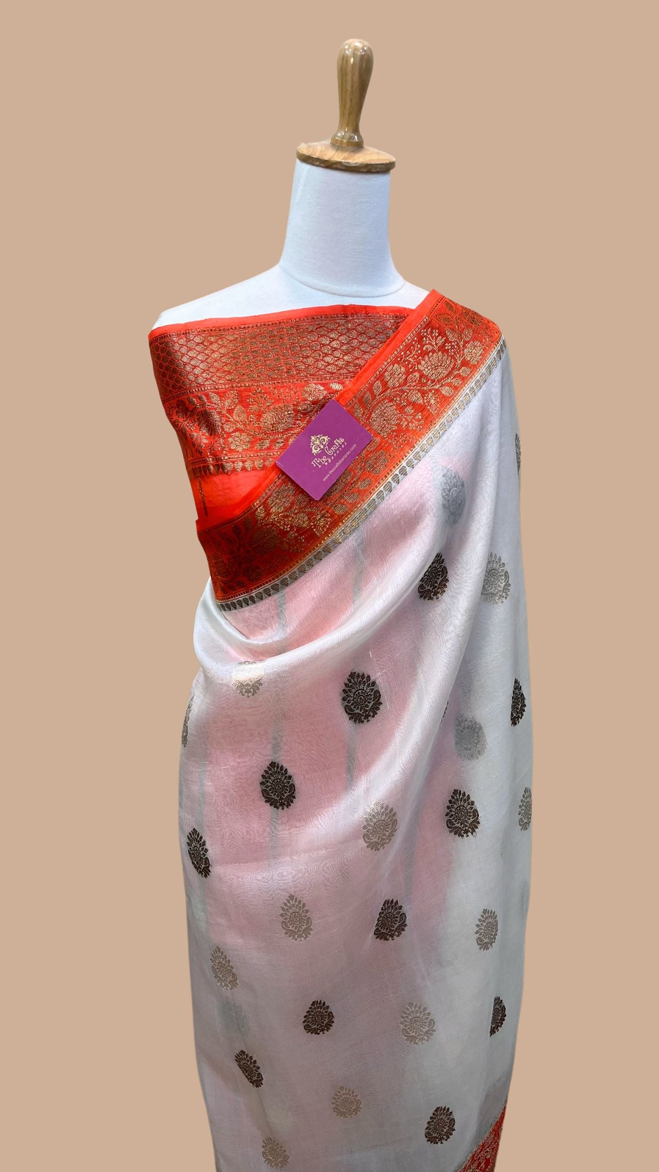 Pure Kora Silk Handloom Banarasi Saree