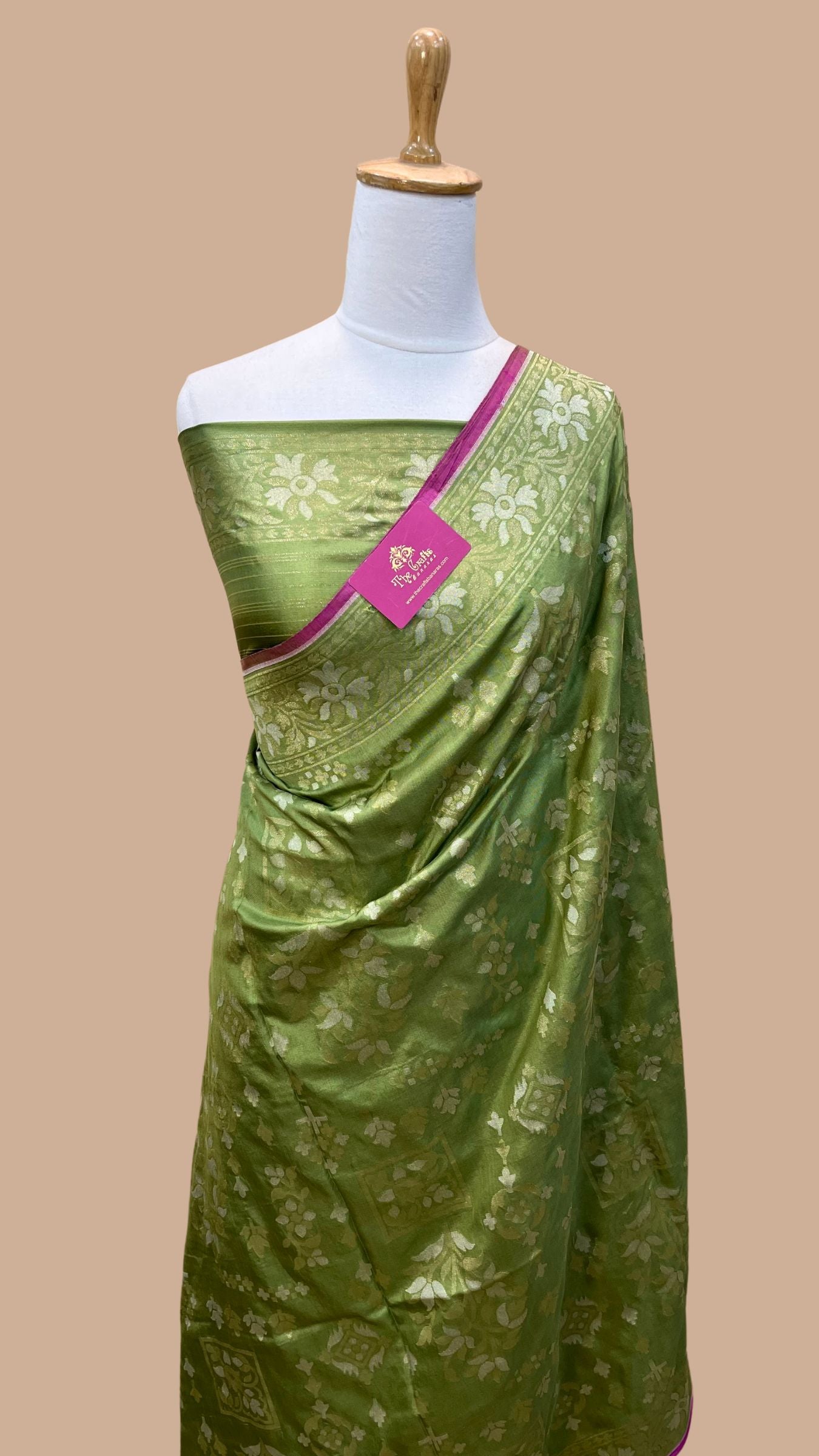 Pure Ektara Cotton Jamdani Banarasi Saree - Alfi