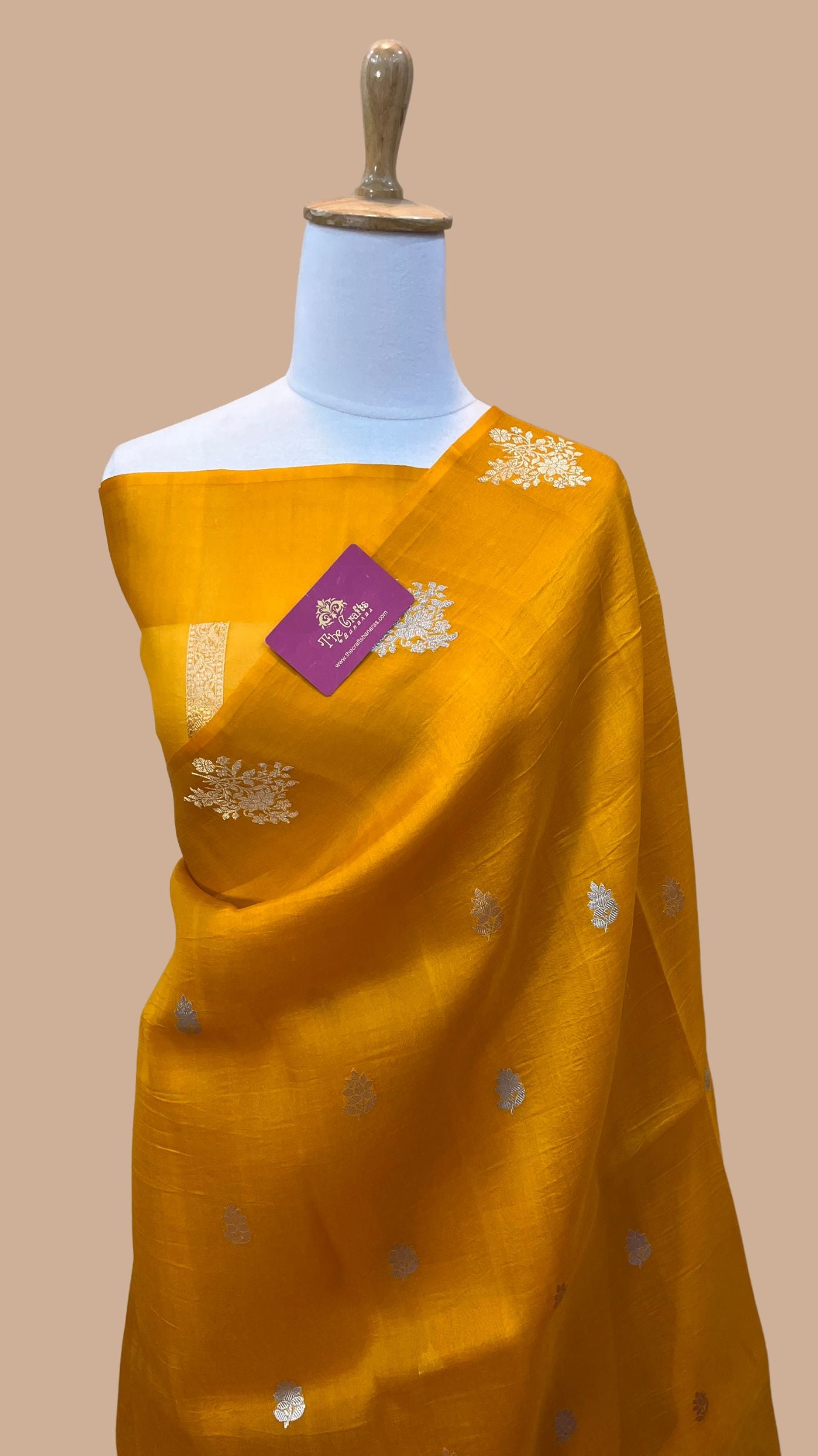 Pure Kora Silk Handloom Banarasi Saree