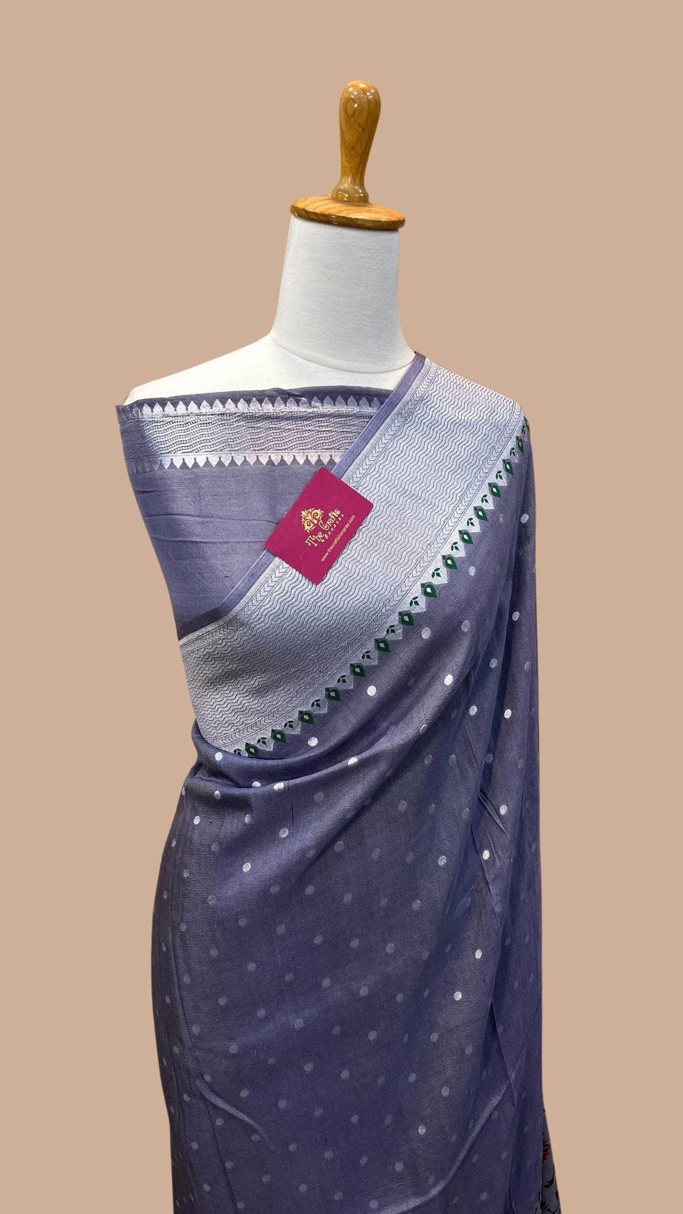 Tussar Georgette Handloom Banarasi Saree - Meenakari