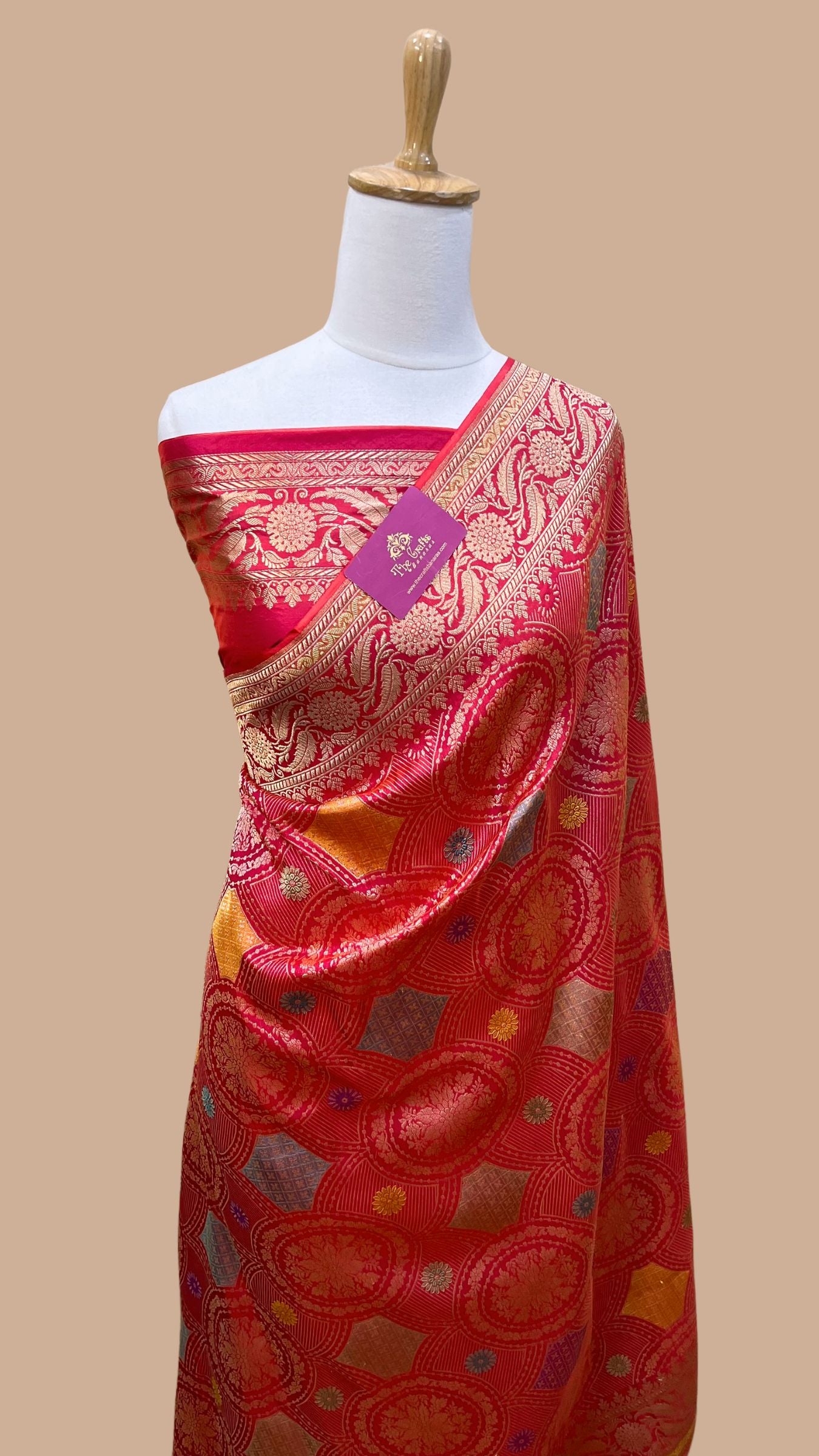 Pure Katan Silk Handloom Banarasi Saree - Tanchui Brocade Meena