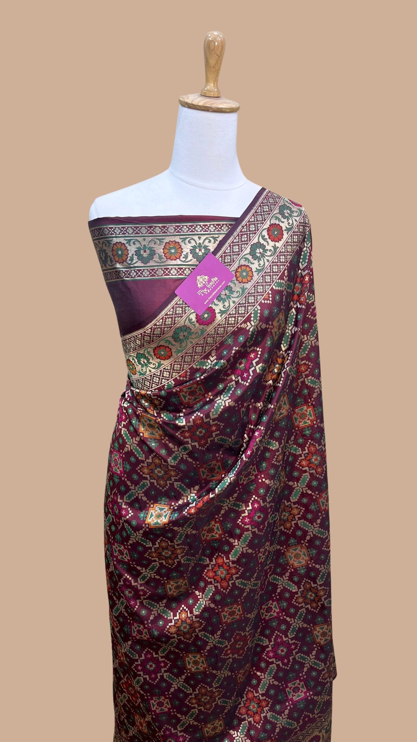 Pure Ektara Cotton Jamdani Banarasi Saree - Tilfi