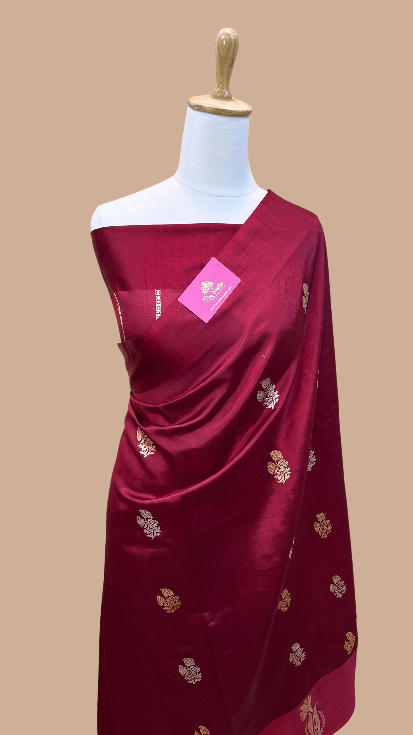 Pure  Mango Silk Handloom Banarasi Saree