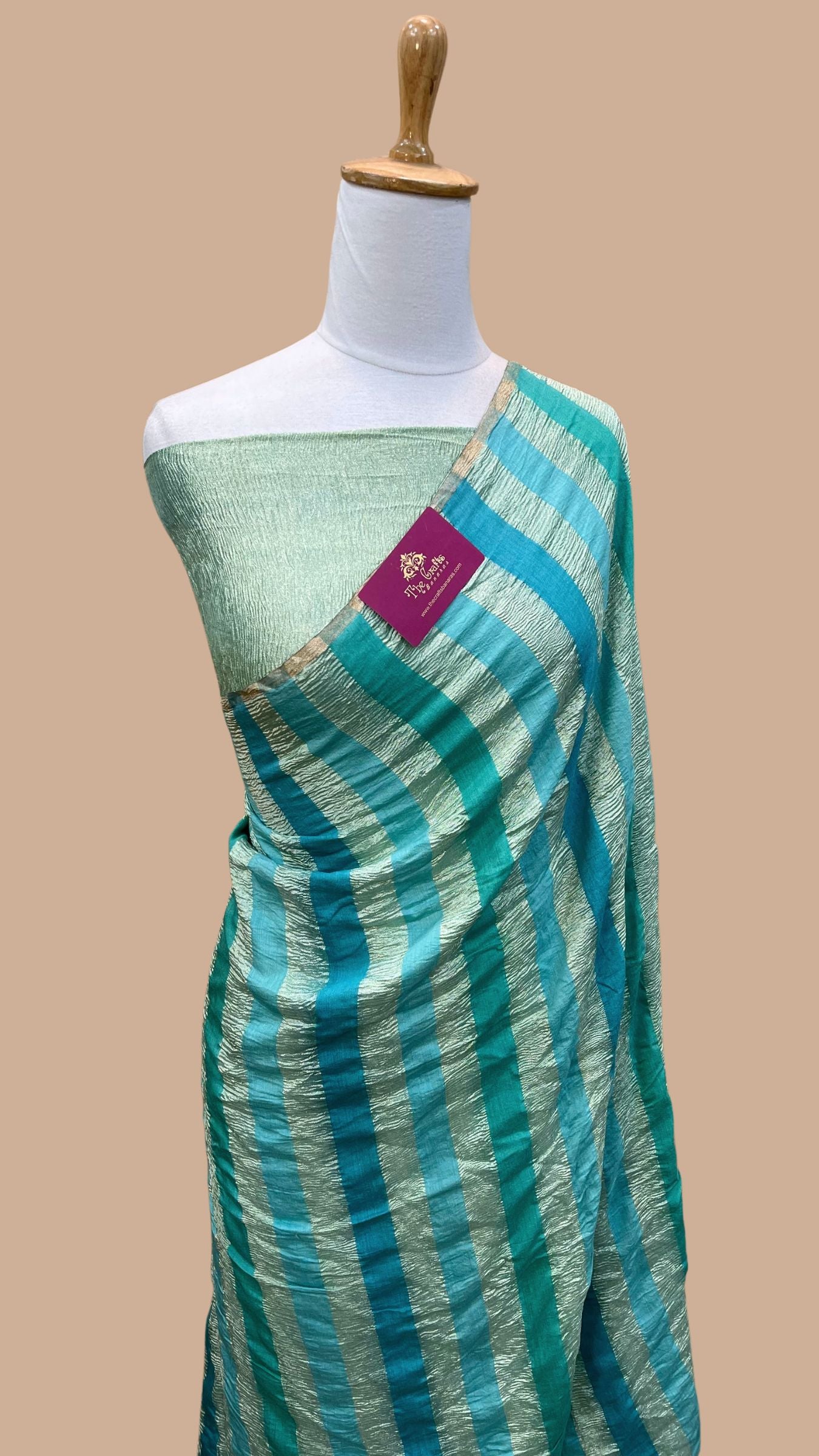 Pure Munga Tissue Silk Handloom Banarasi Saree