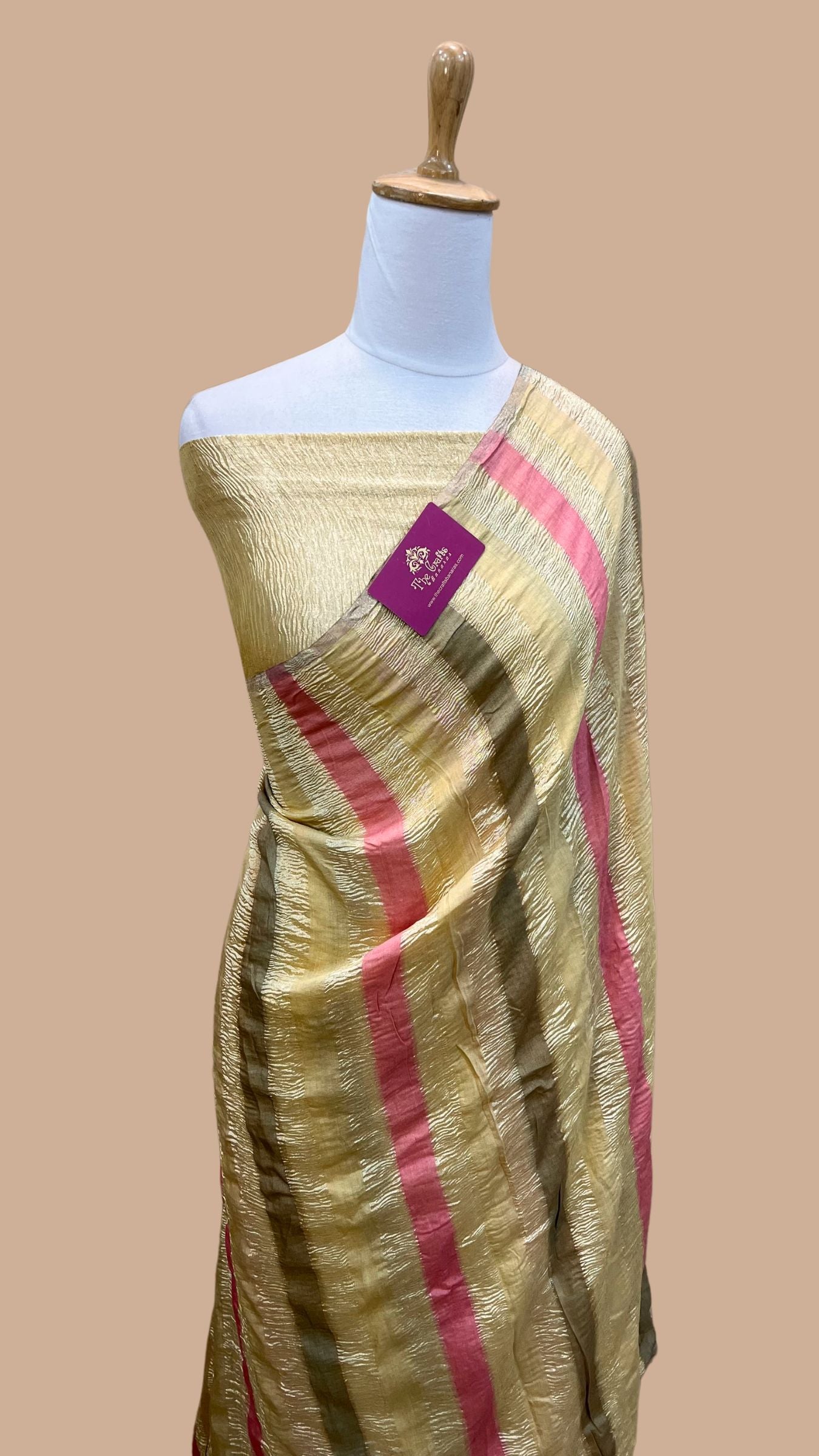 Pure Munga Tissue Silk Handloom Banarasi Saree