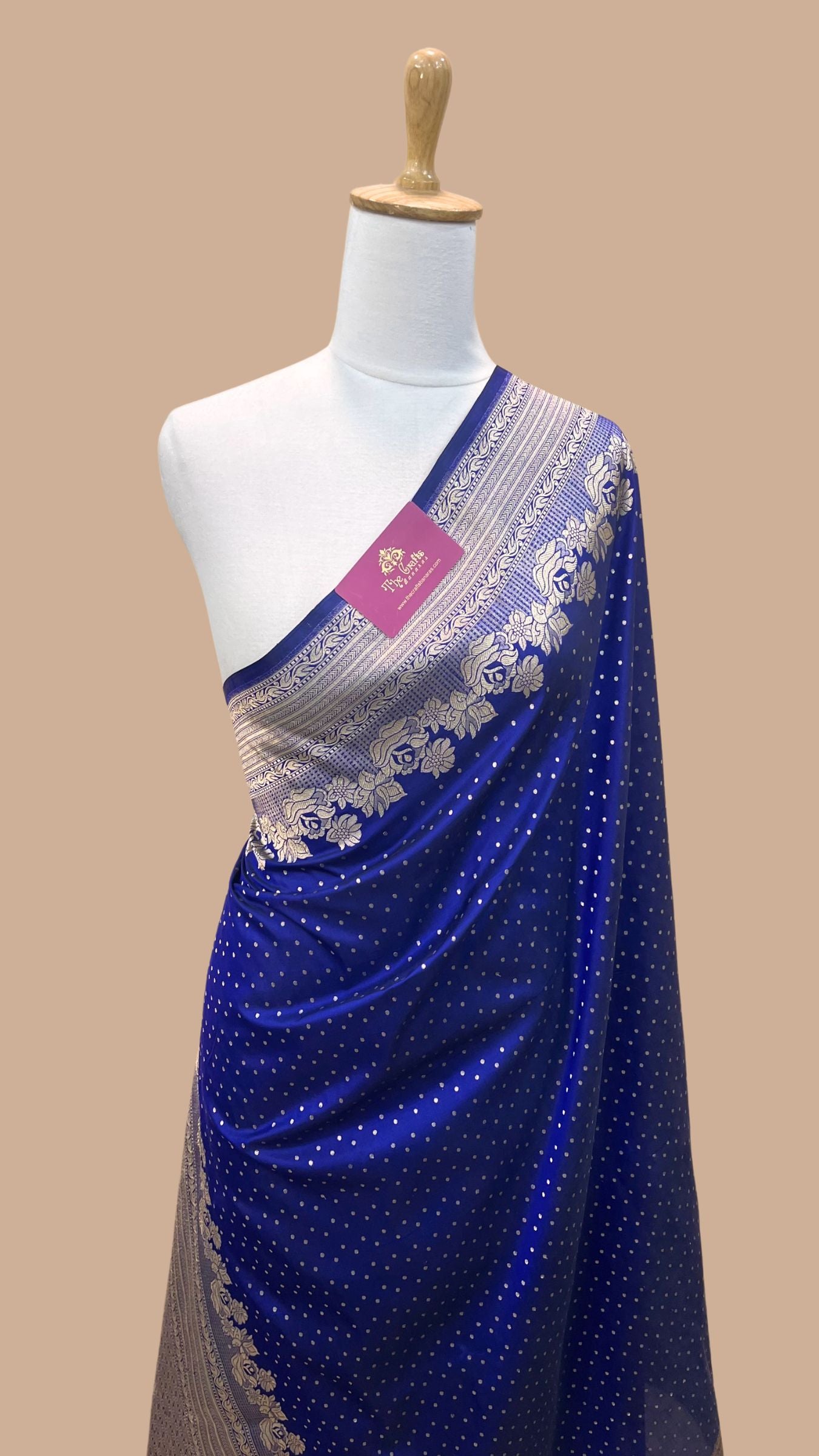 Pure Katan Silk Handloom Banarasi Saree - Chunri Buti