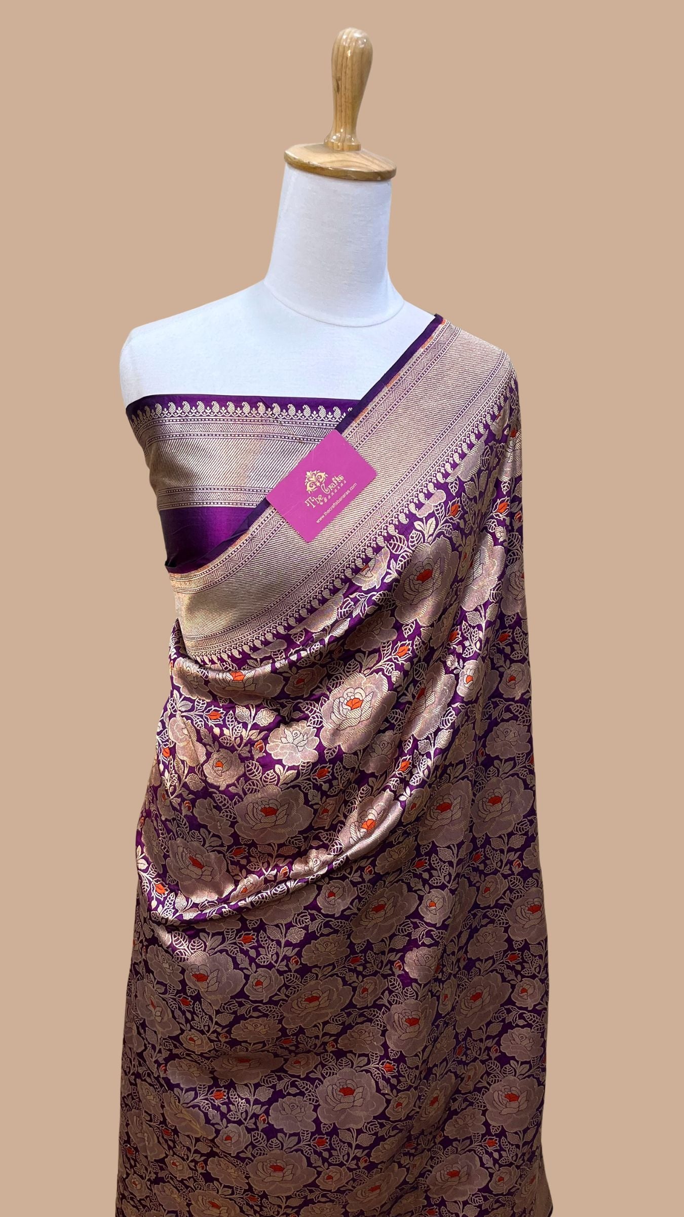 Pure Katan Silk Handloom Banarasi Saree - Tanchui Brocade Meena