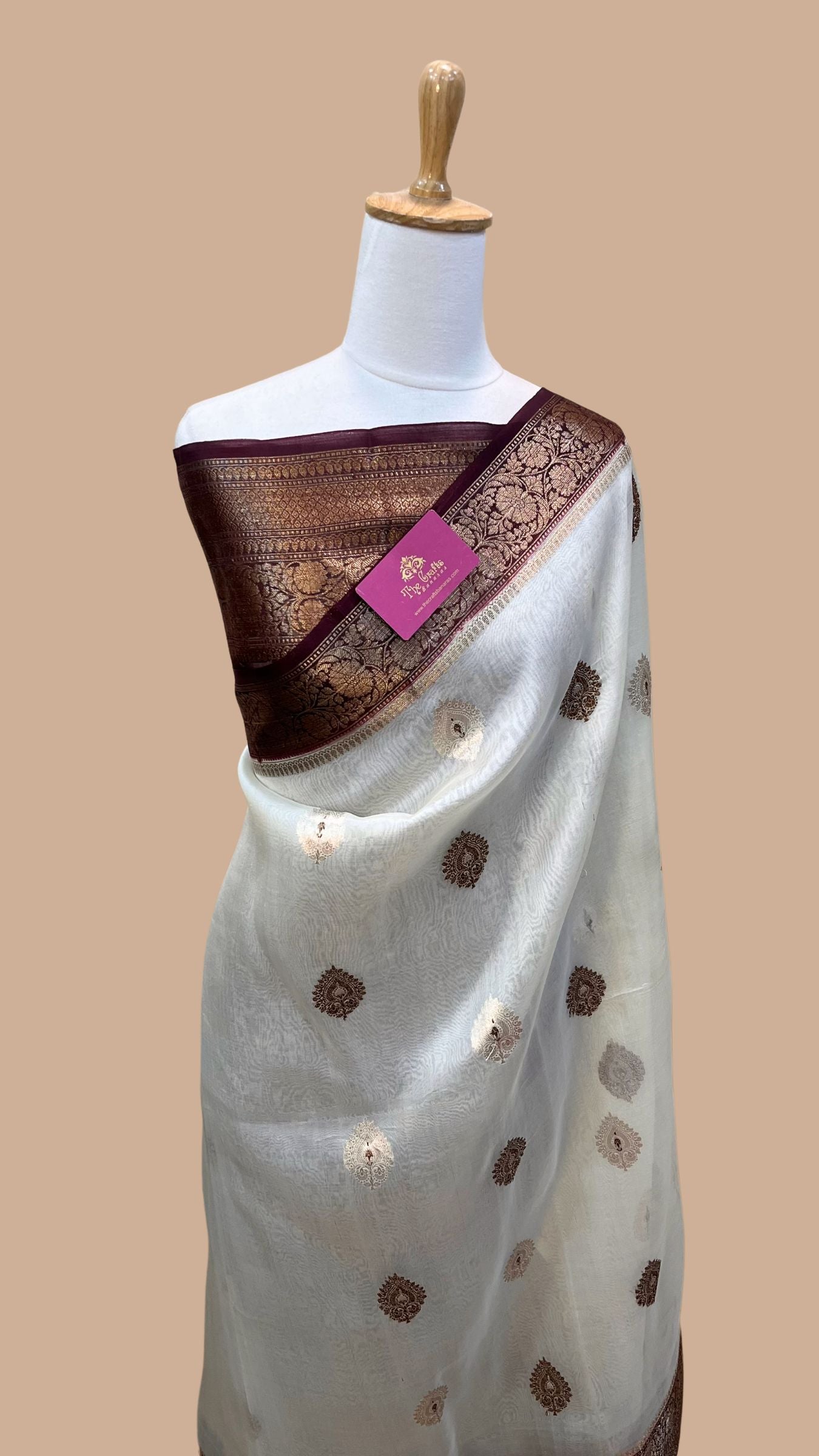 Pure Kora Silk Handloom Banarasi Saree