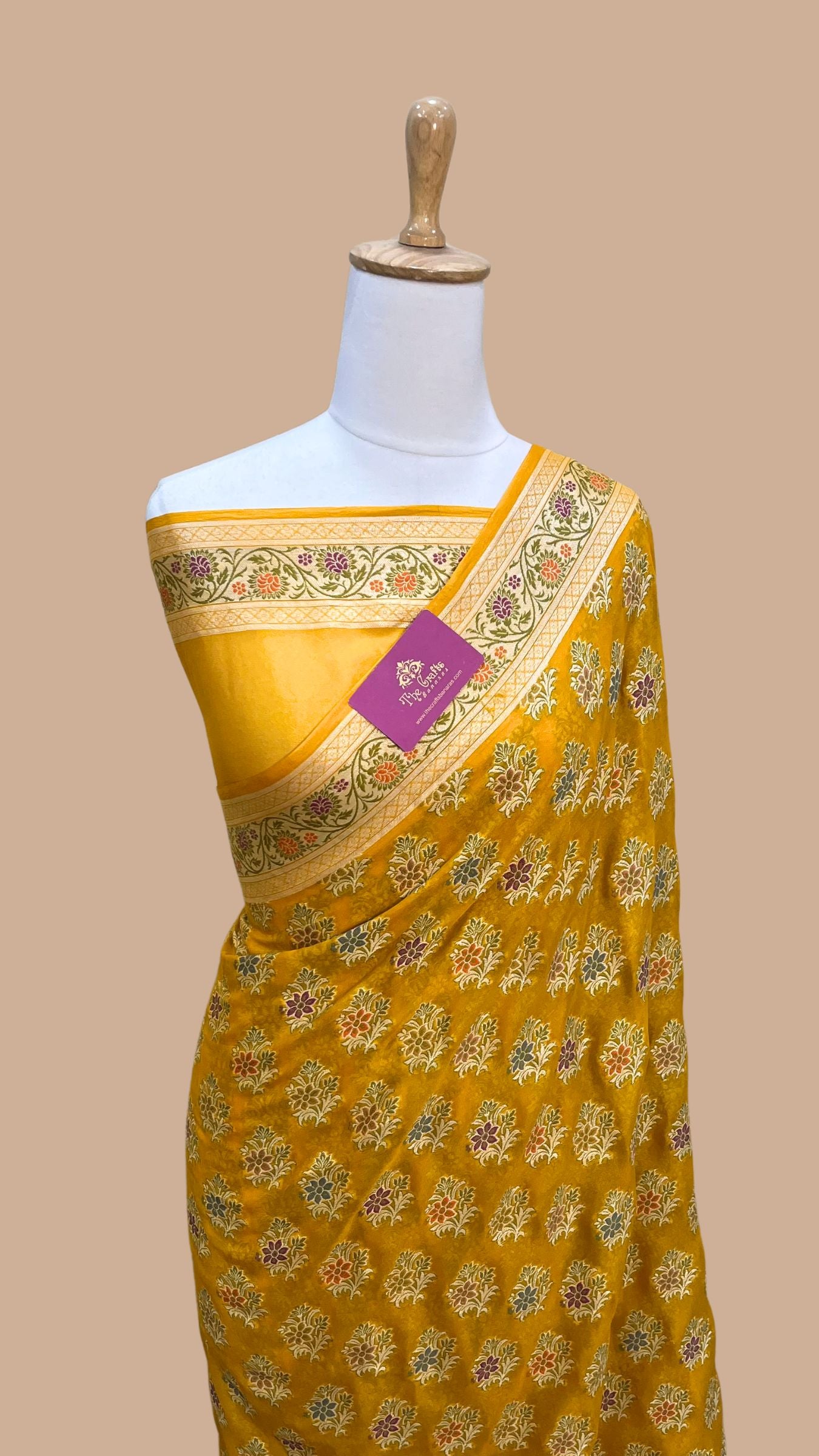 Pure Khaddi Chiffon Banarasi Saree