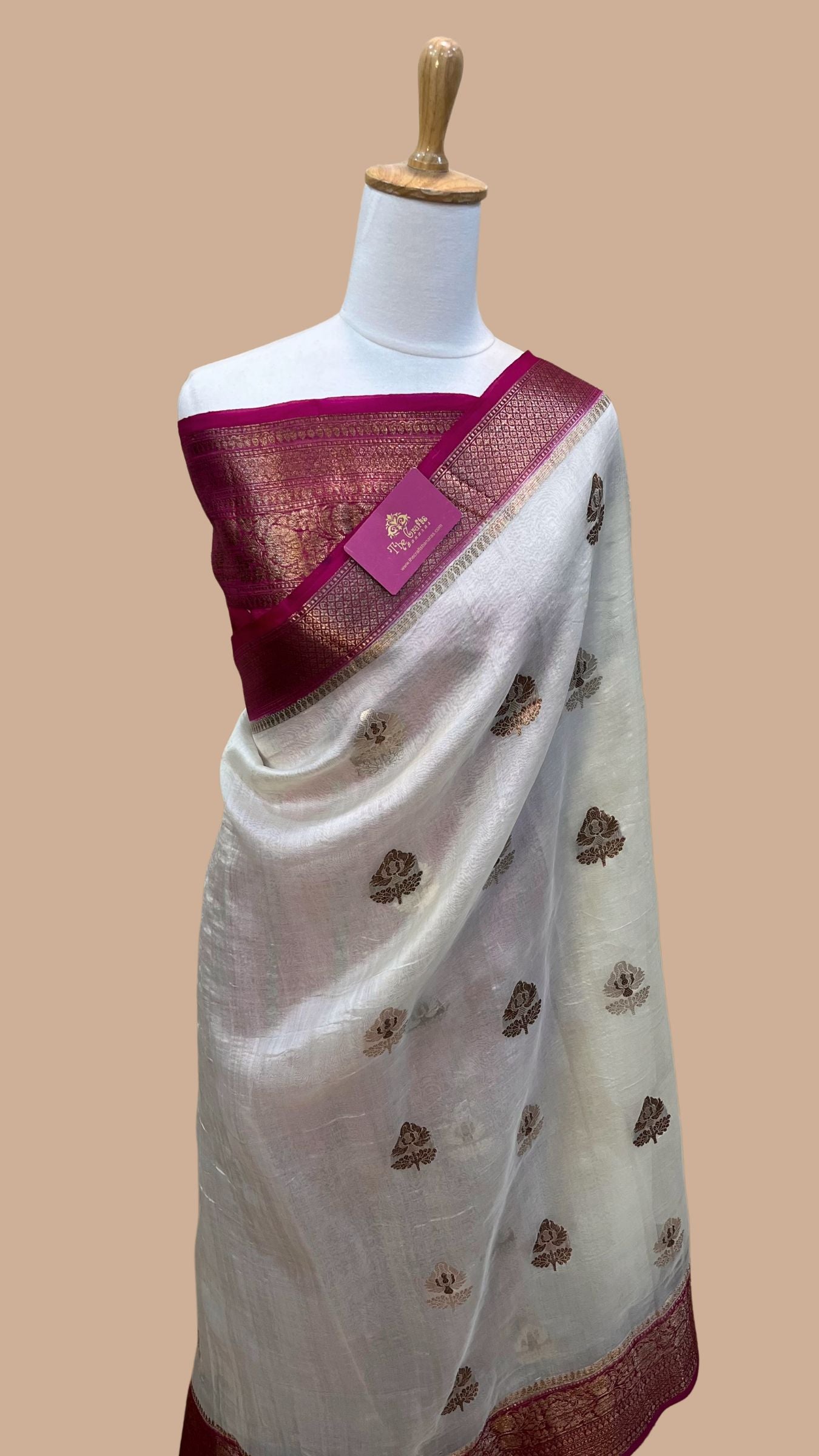 Pure Kora Silk Handloom Banarasi Saree
