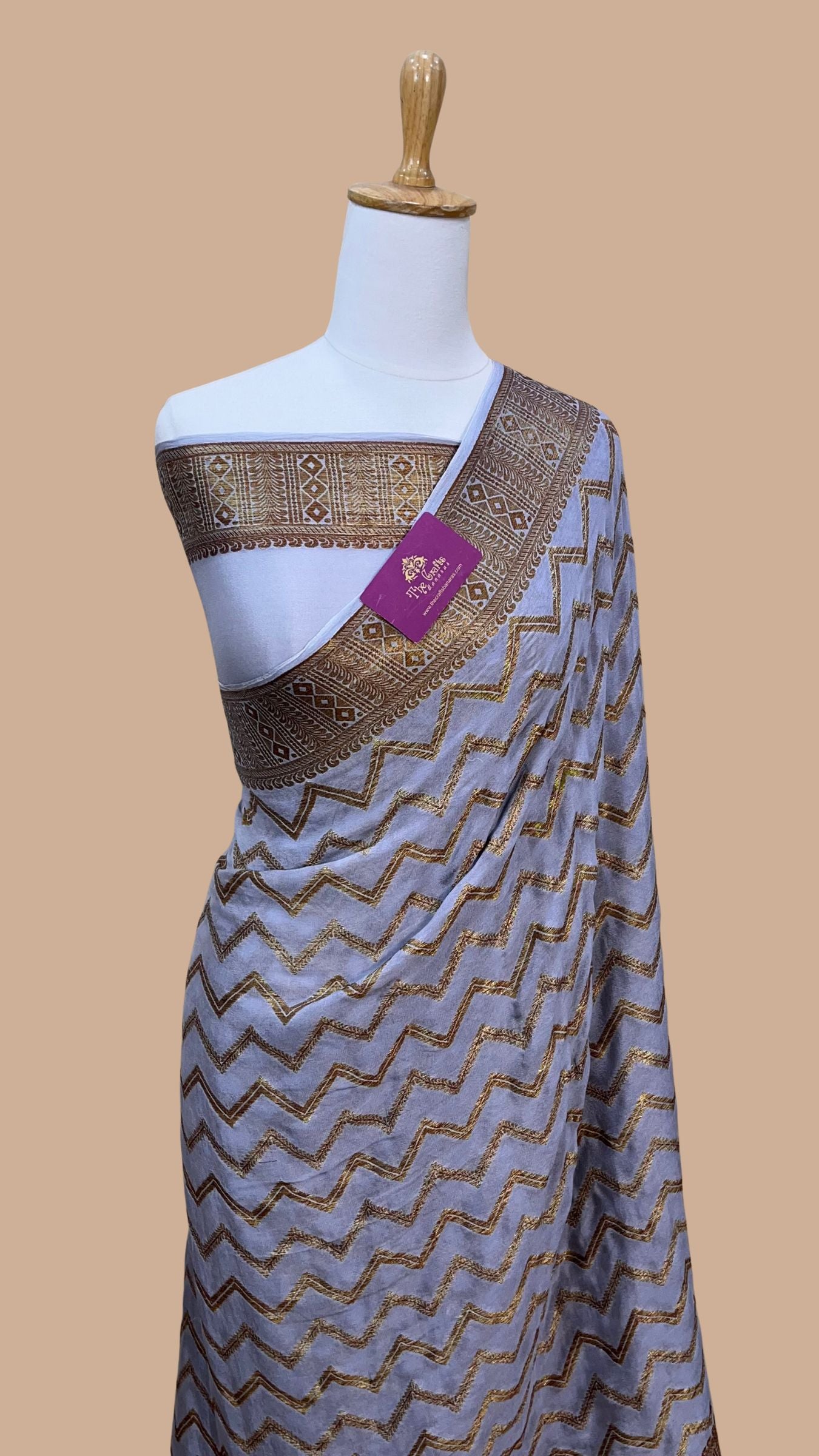 Pure Khaddi Chiffon Banarasi Saree