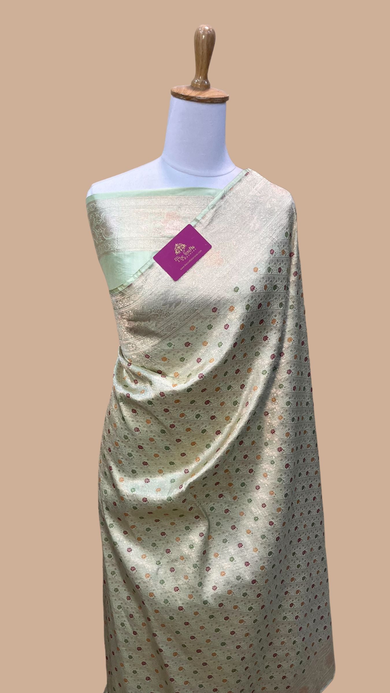 Pure Katan Silk Handloom Banarasi Saree - Tanchui Brocade Meena