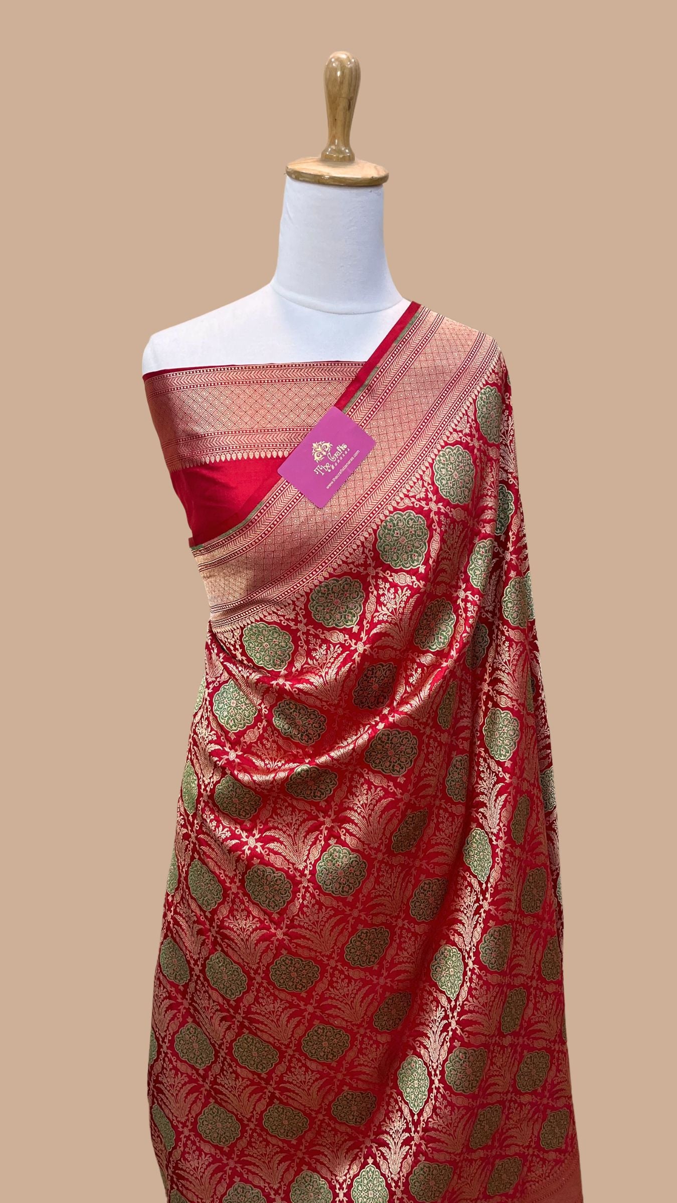 Pure Katan Silk Handloom Banarasi Saree - Tanchui Brocade Meena