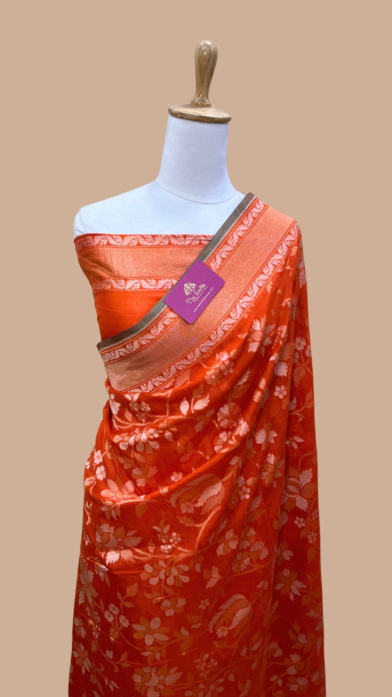 Pure Ektara Cotton Jamdani Banarasi Saree - Alfi