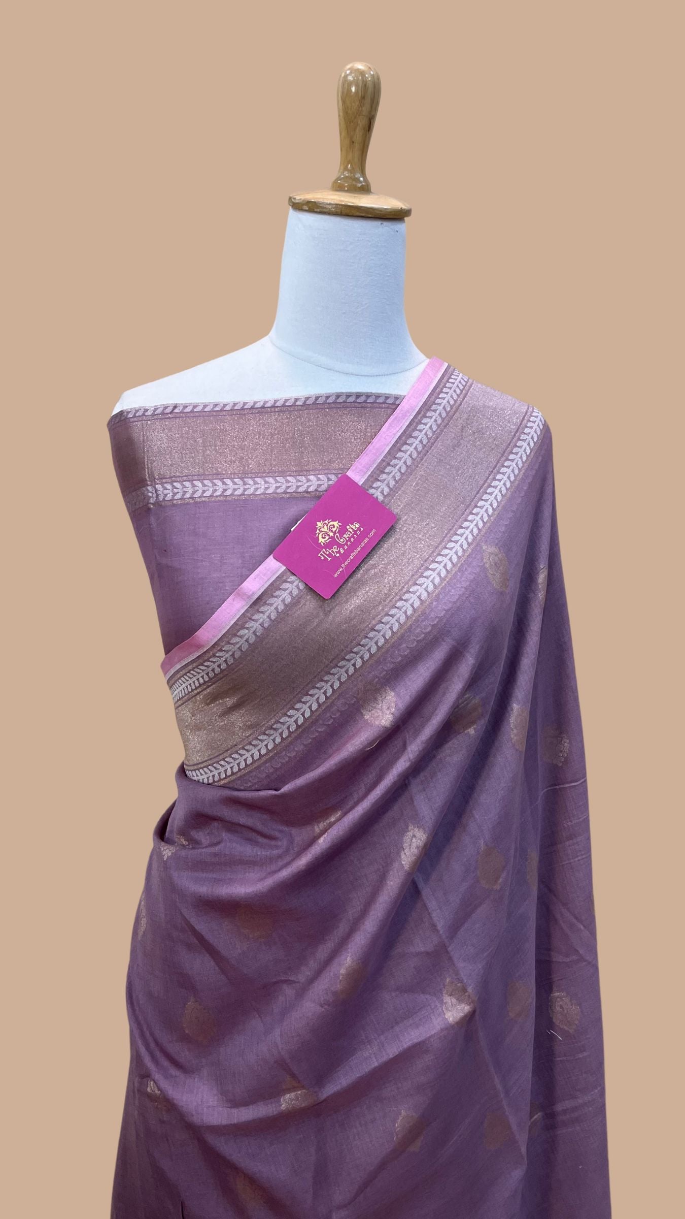 Pure Ektara Cotton Jamdani Banarasi Saree - Alfi