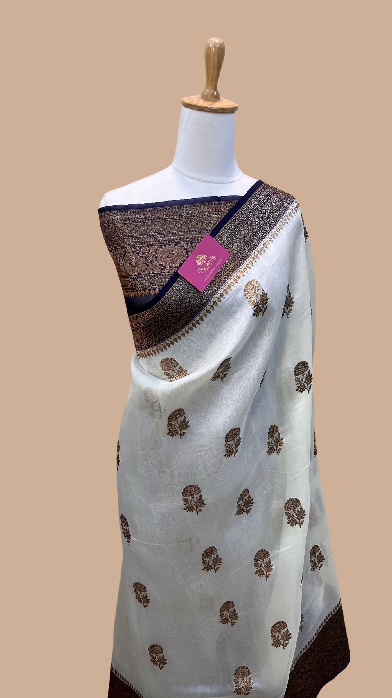 Pure Kora Silk Handloom Banarasi Saree
