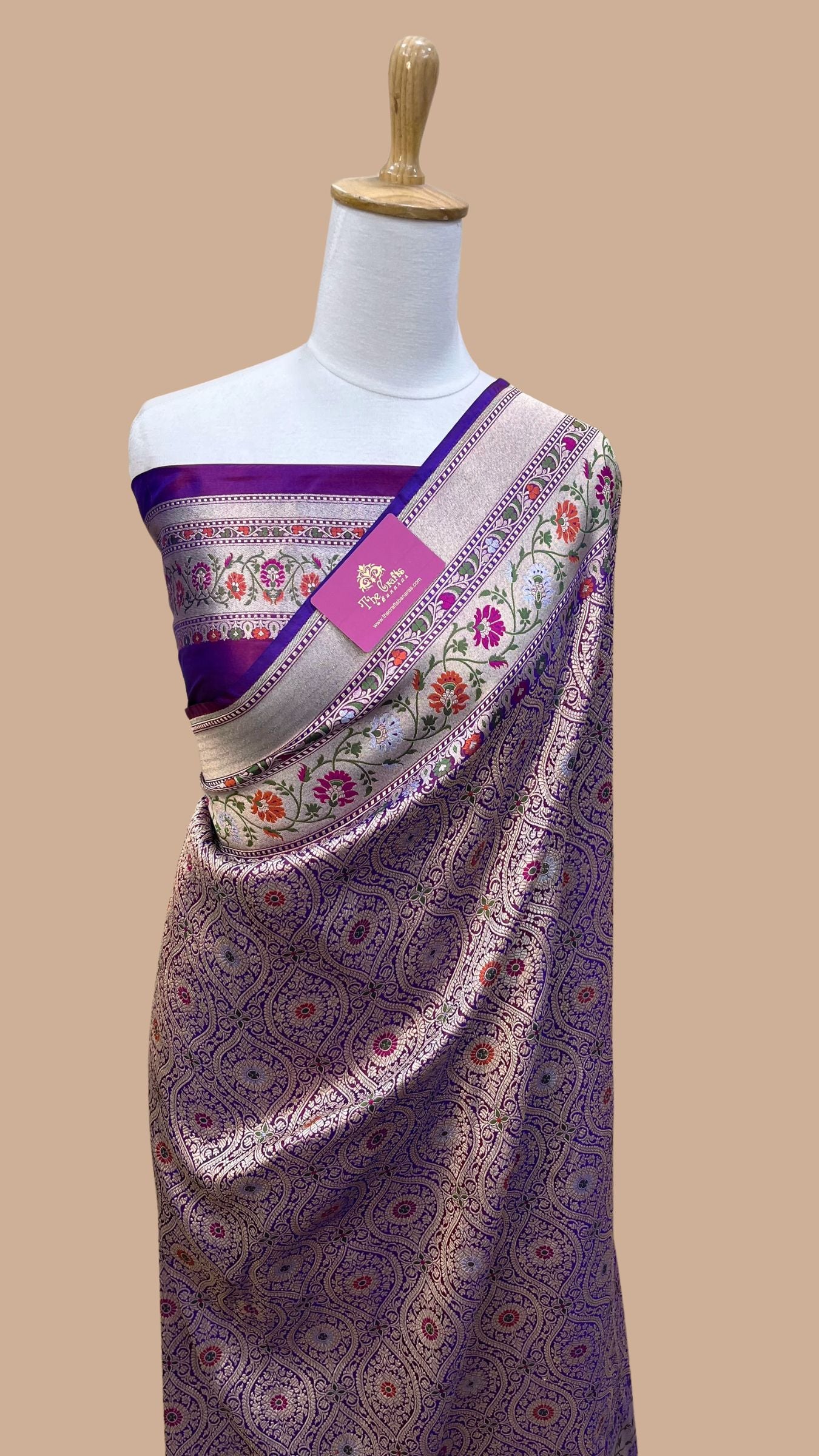 Pure Katan Silk Handloom Banarasi Saree - Tanchui Brocade Meena