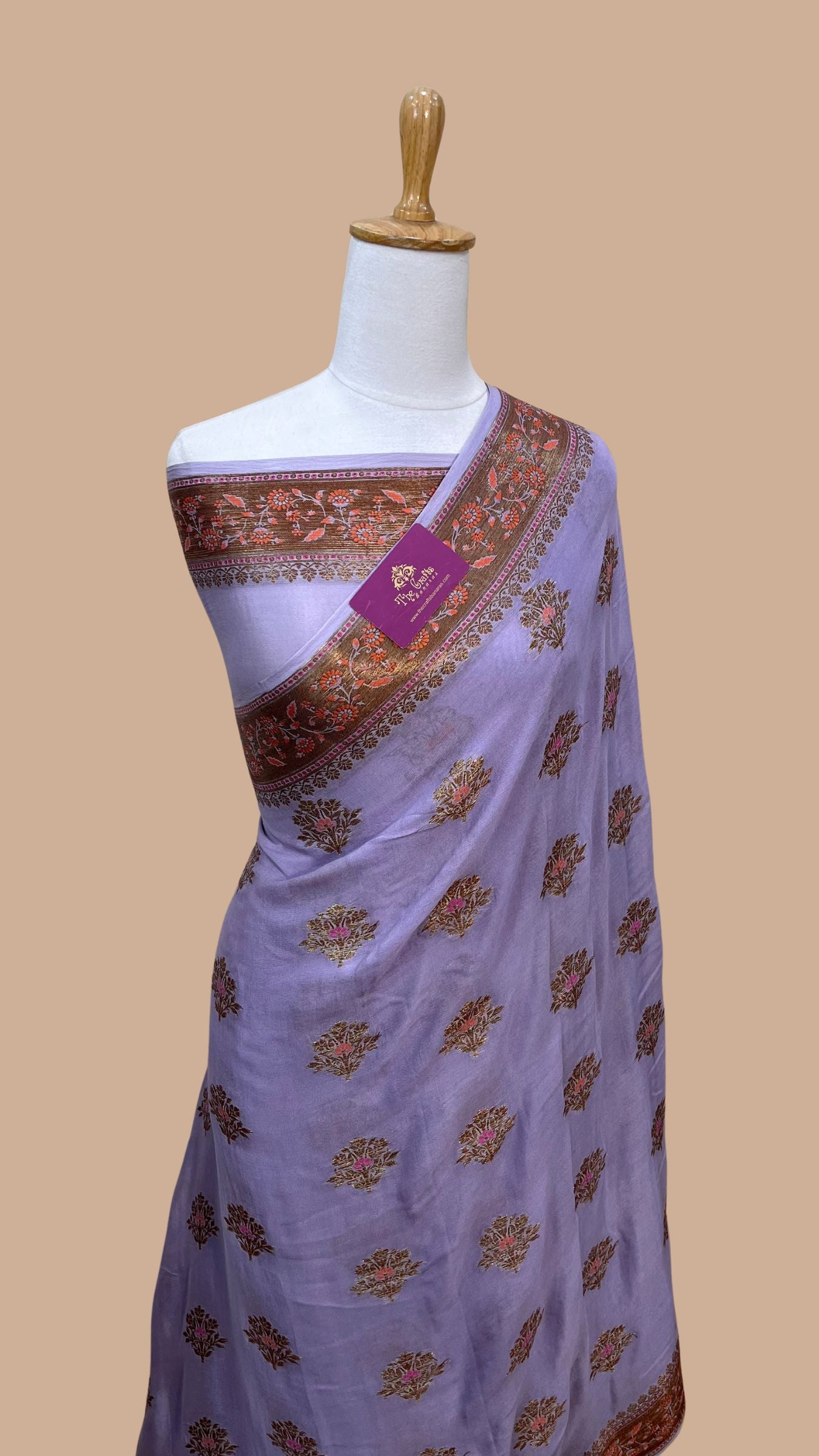 Pure Khaddi Chiffon Banarasi Saree