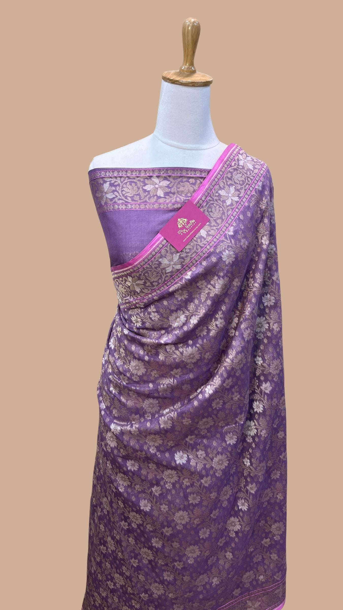 Pure Ektara Cotton Jamdani Banarasi Saree - Alfi