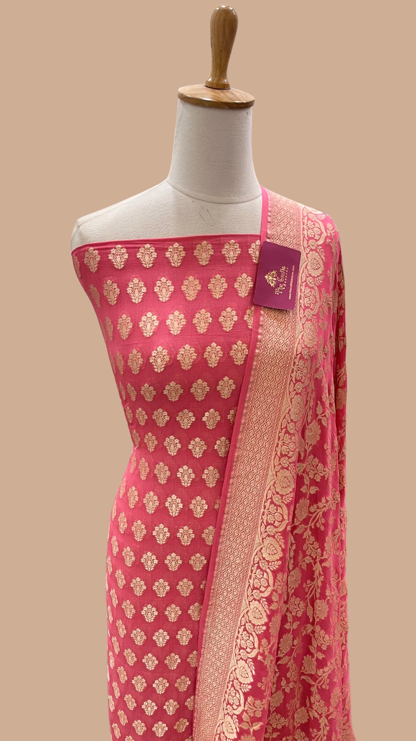 Banarasi Khaddi Georgette Dress Material