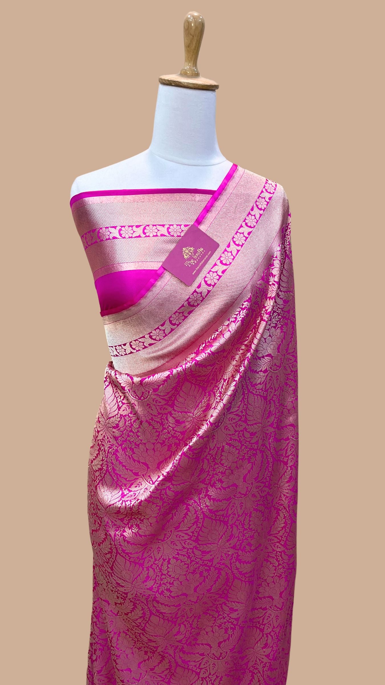 Pure Katan Silk Handloom Banarasi Saree - Tanchui Brocade